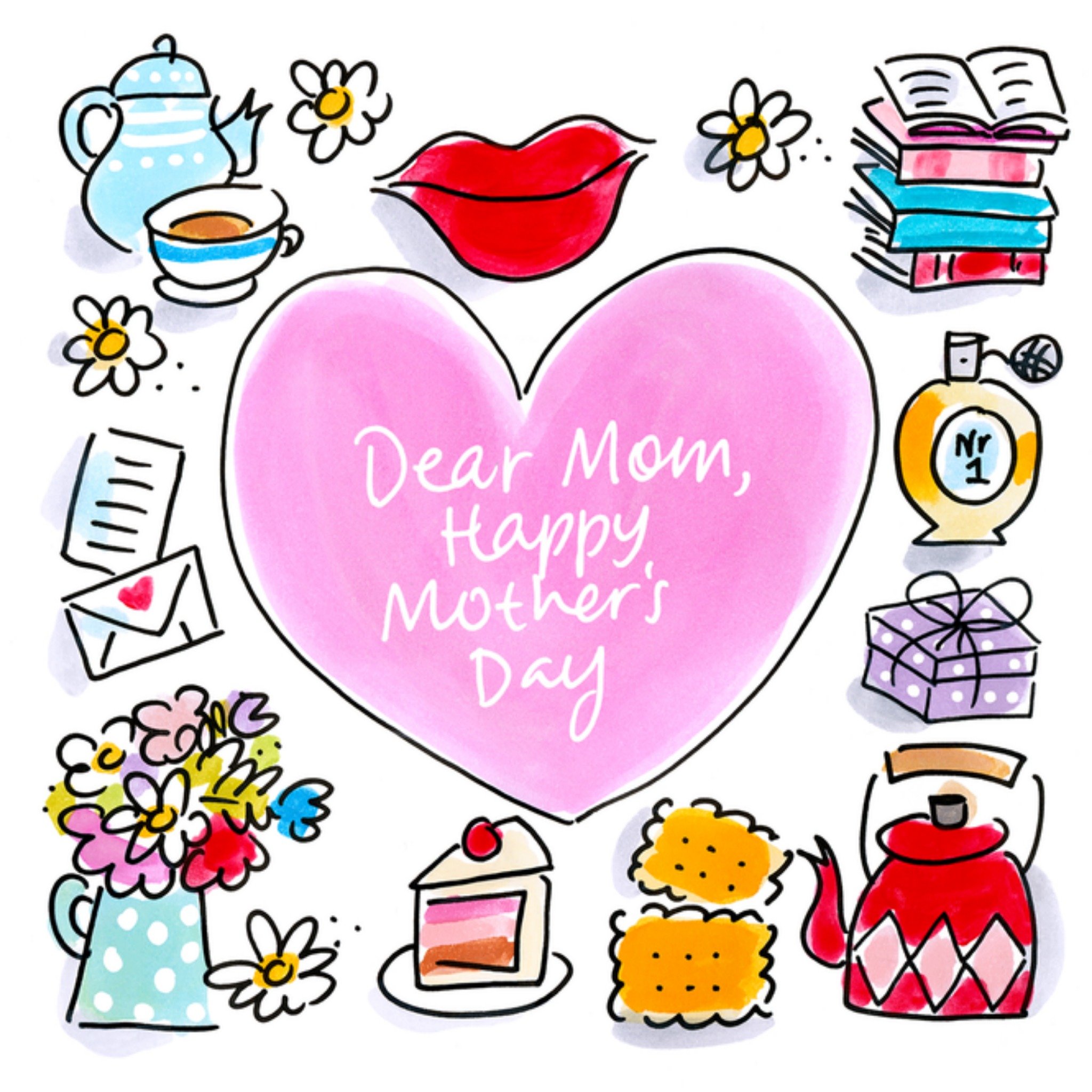 Moederdagkaart Dear Mom Vierkante Kaart Blond Amsterdam