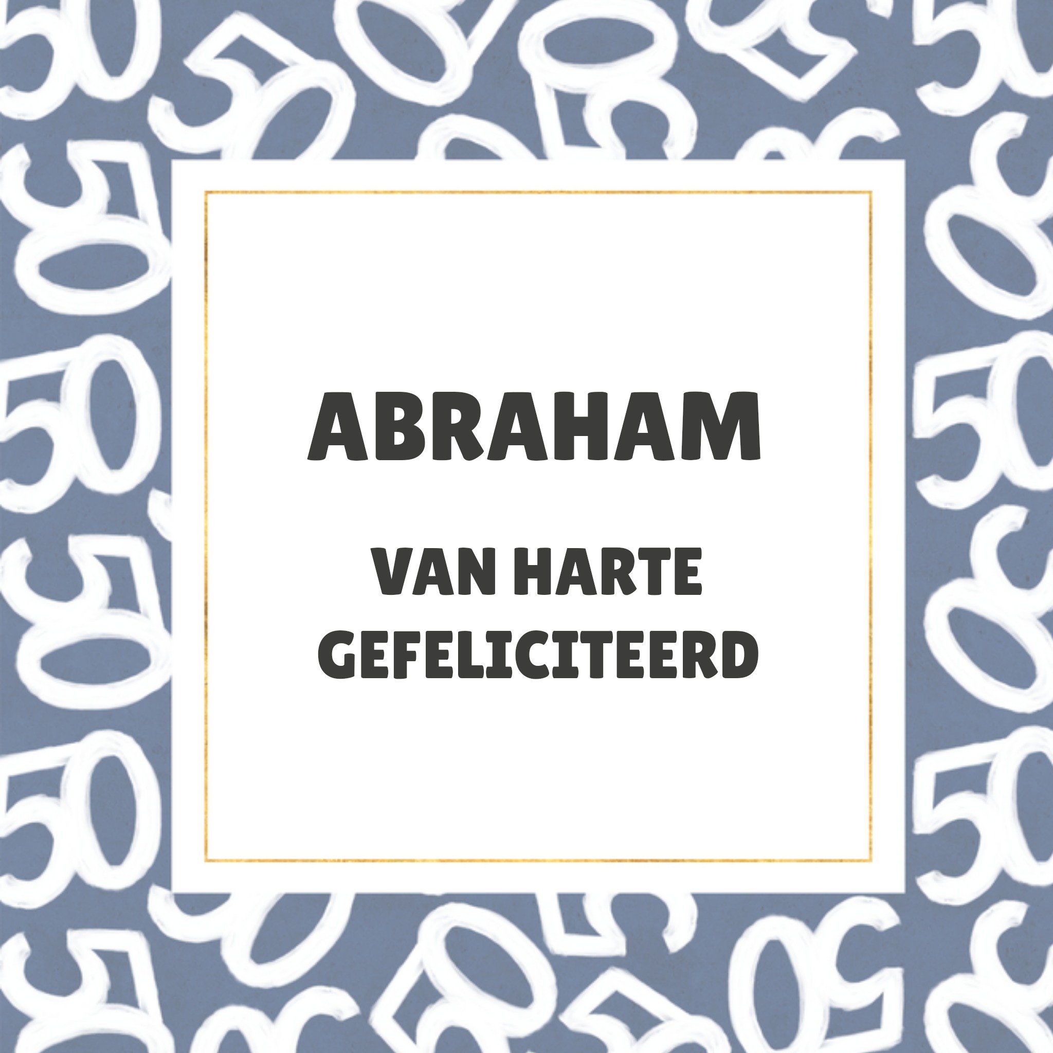 Greetz Abraham kaart Verjaardag Vierkant