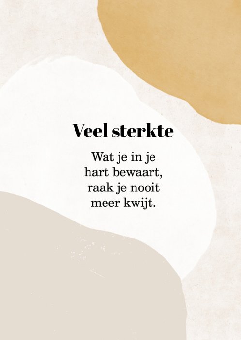 Greetz | Condoleancekaart | veel sterkte