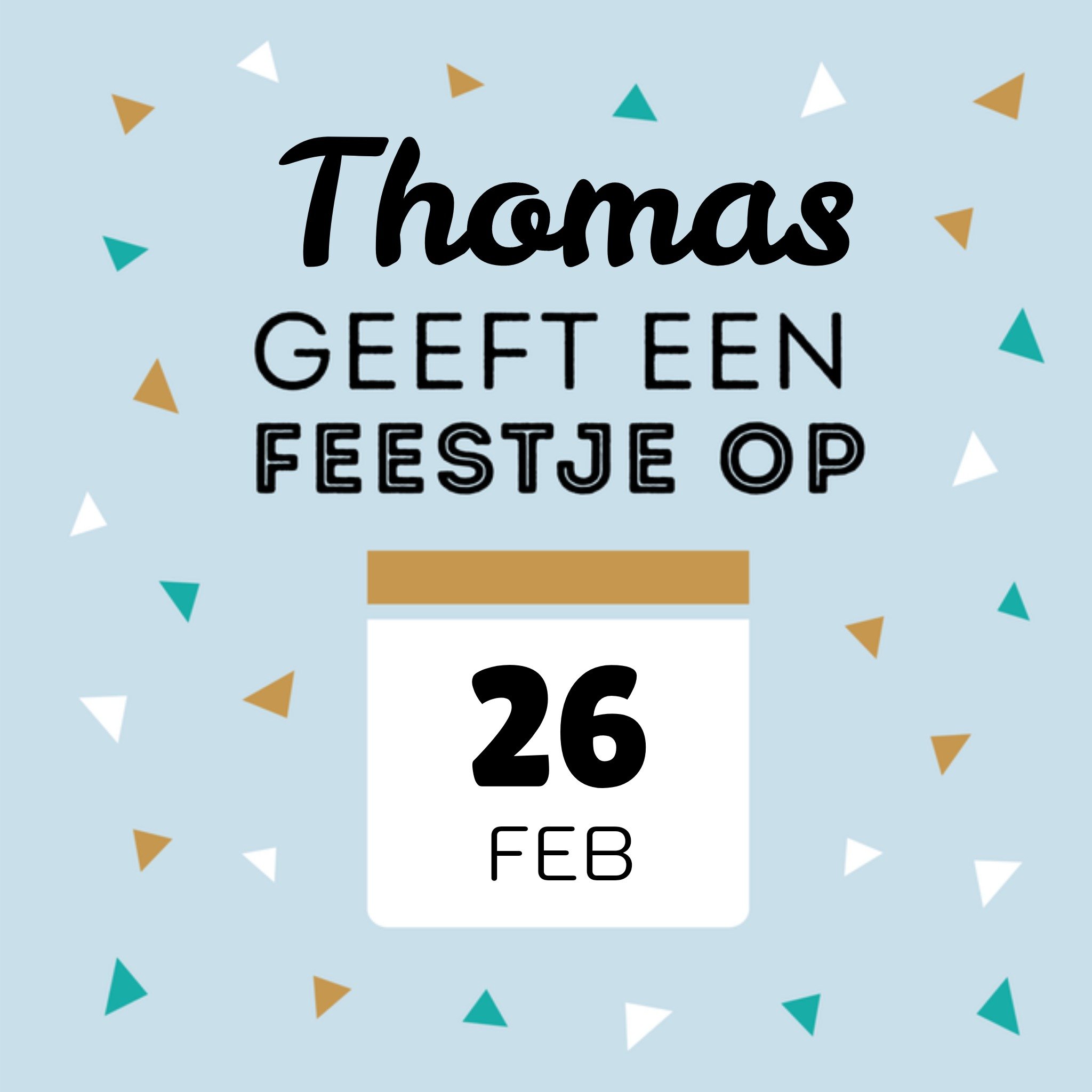 Greetz Verjaardagskaart Uitnodiging Vierkant