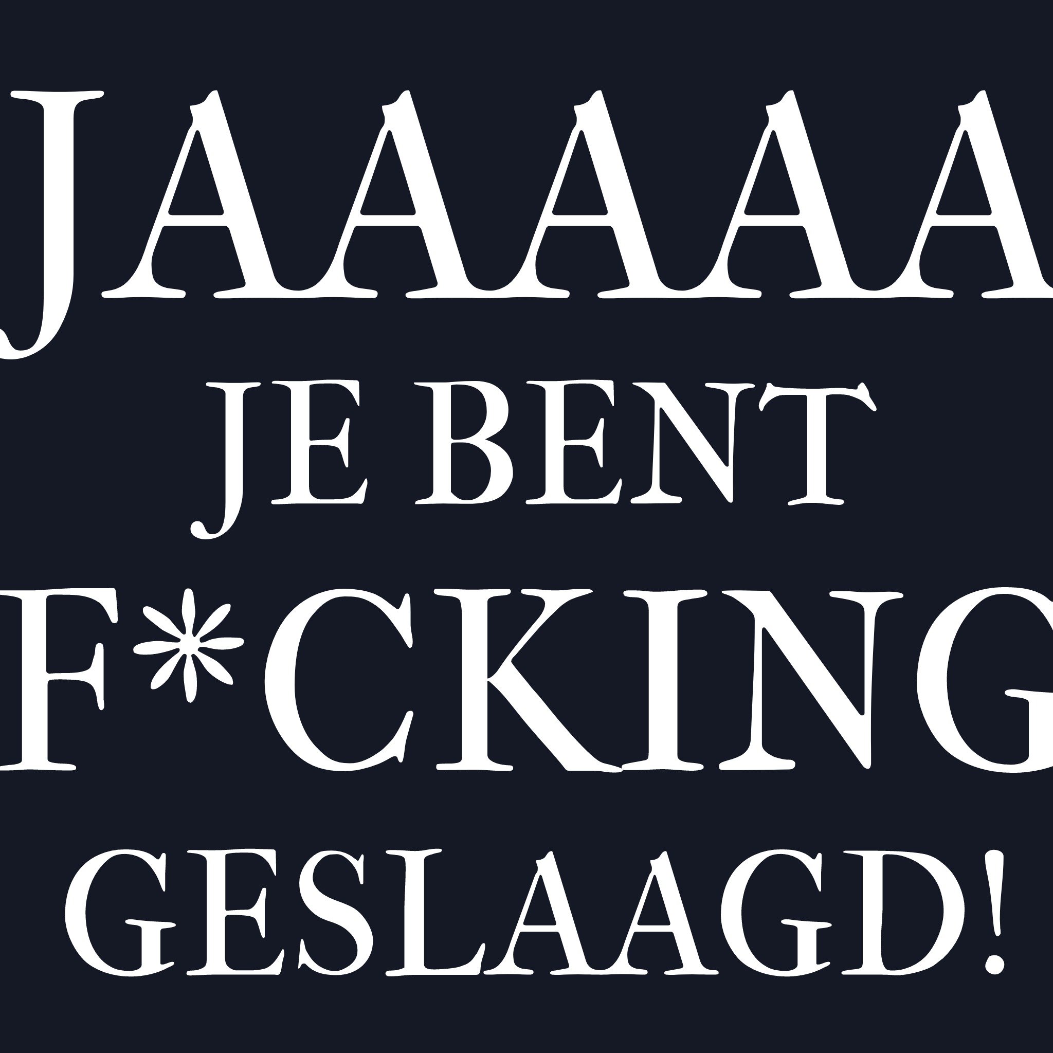Greetz Geslaagd kaart f*cking geslaagd Vierkant
