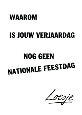 Loesje | Verjaardagskaart | Nationale feestdag