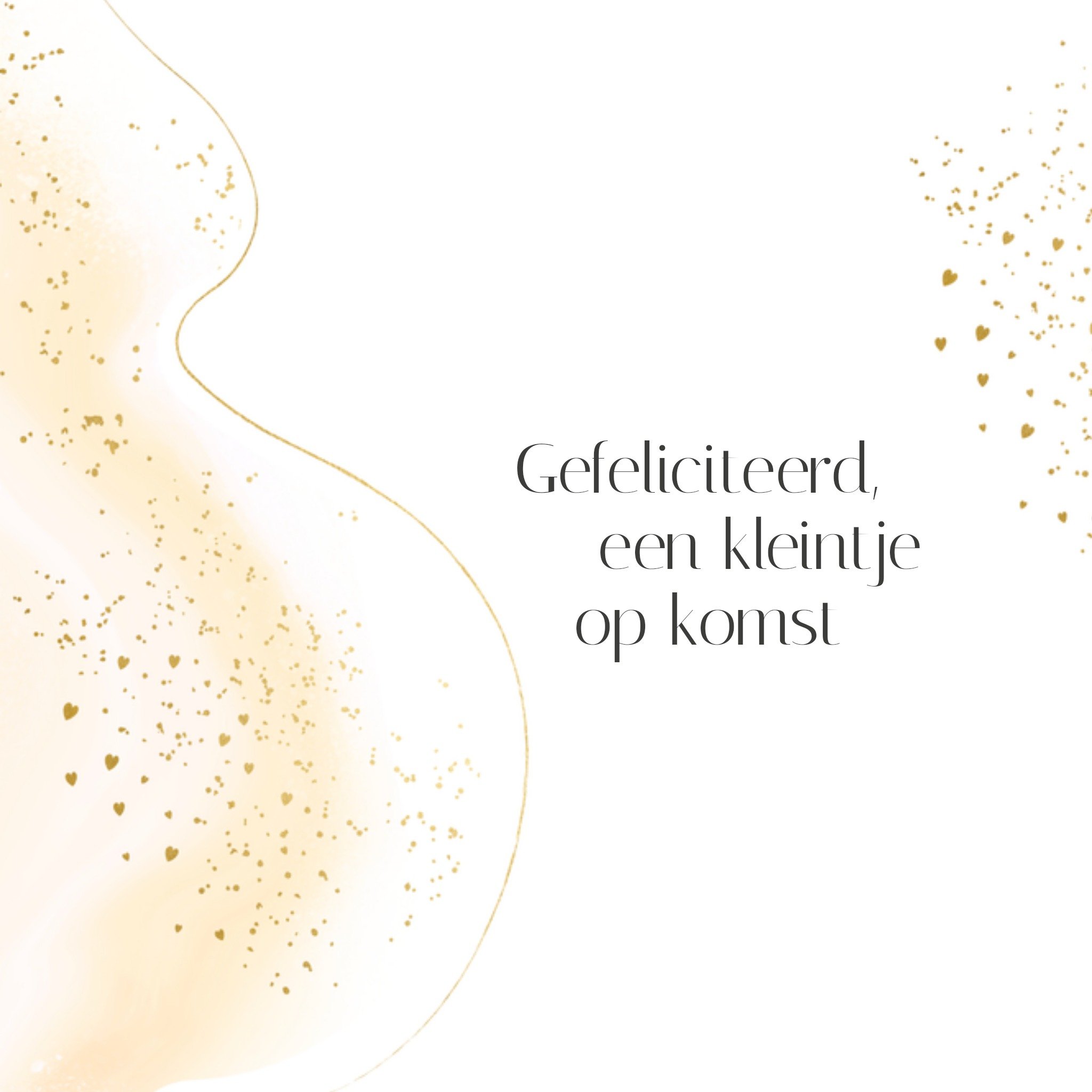 Greetz Zwangerschapskaart een kleintje Vierkant