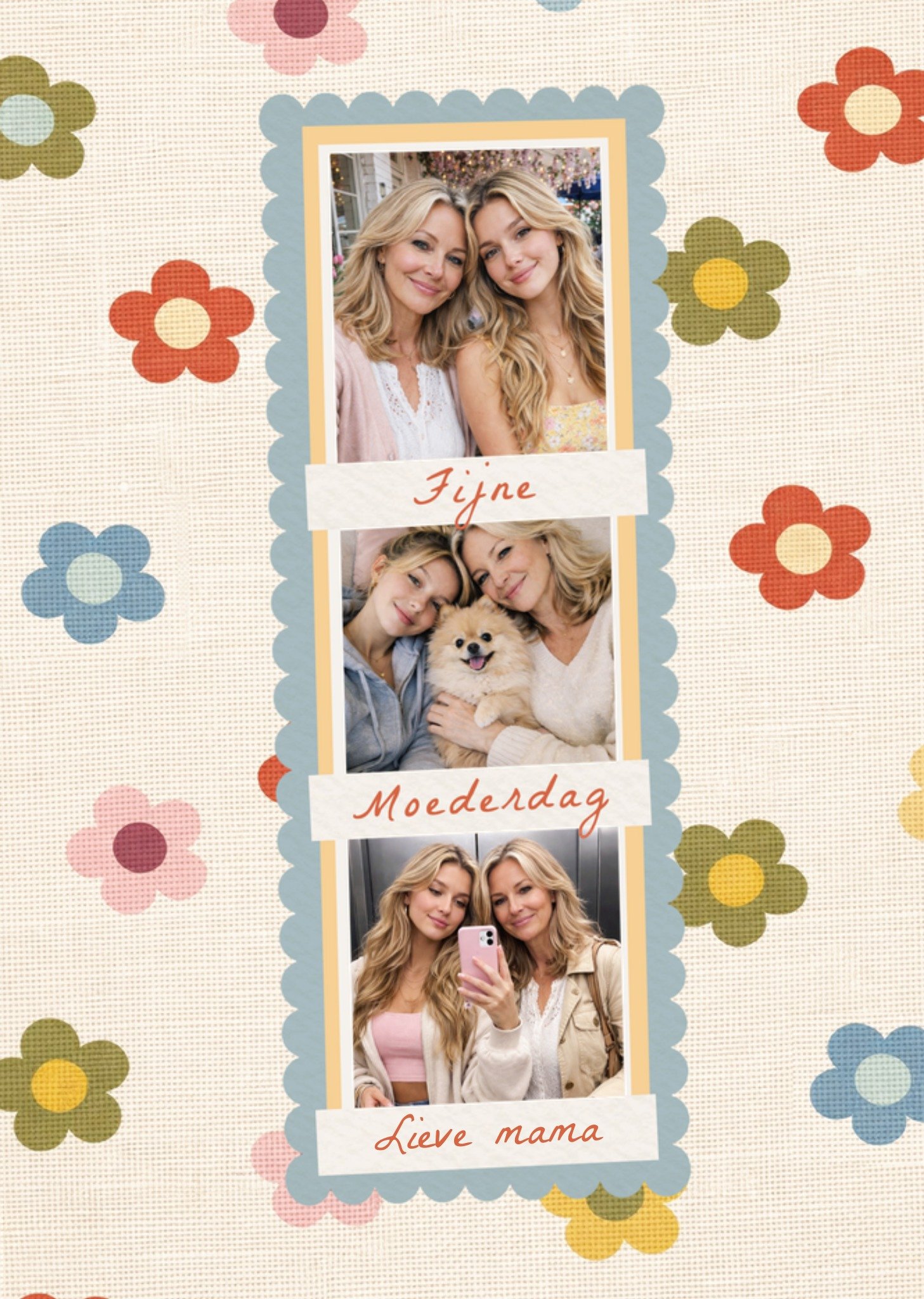 Moederdagkaart Foto Collage Met Aanpasbare Tekst En Naam Greetz