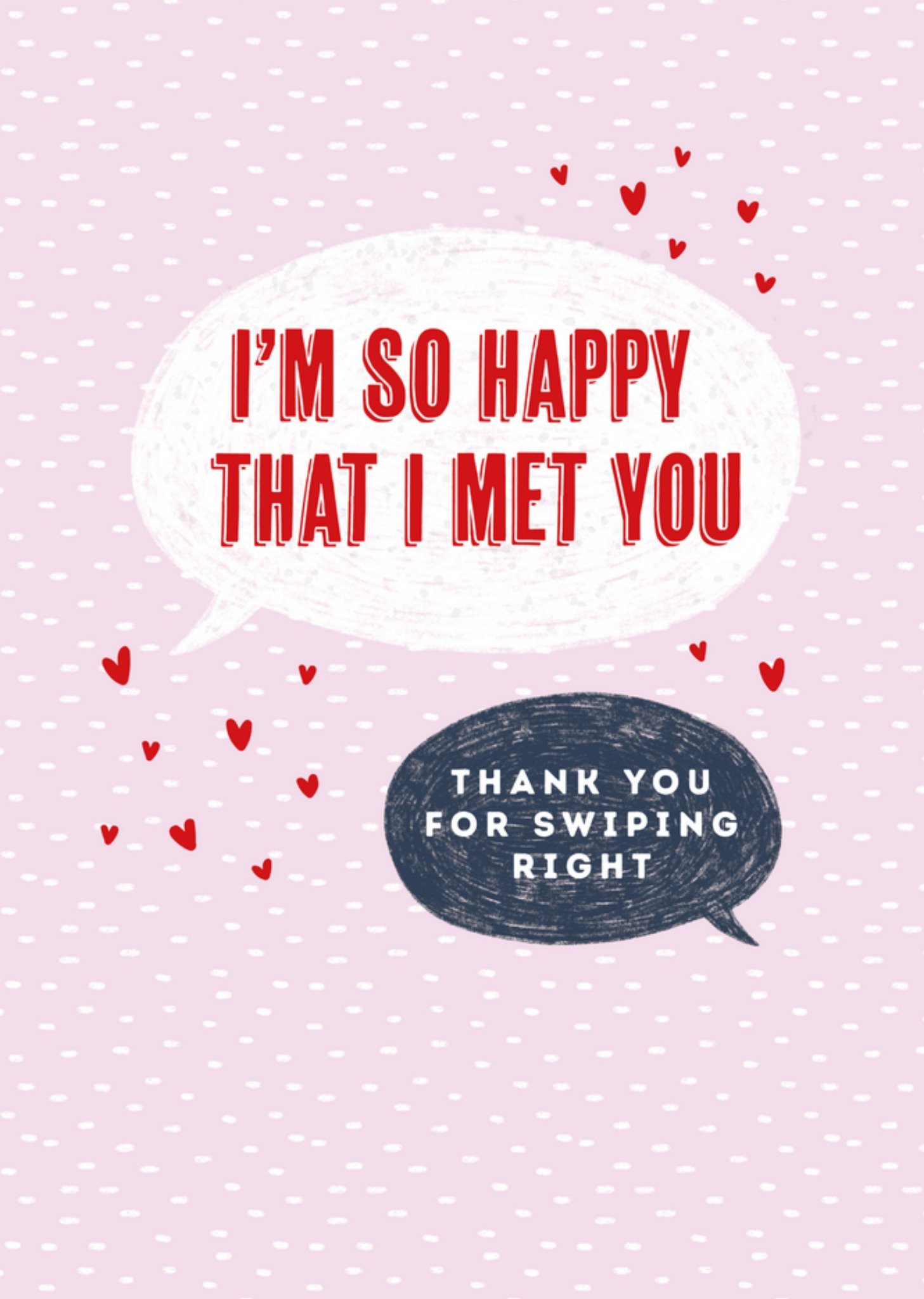 Valentijnskaart swiping right Kaart TMS