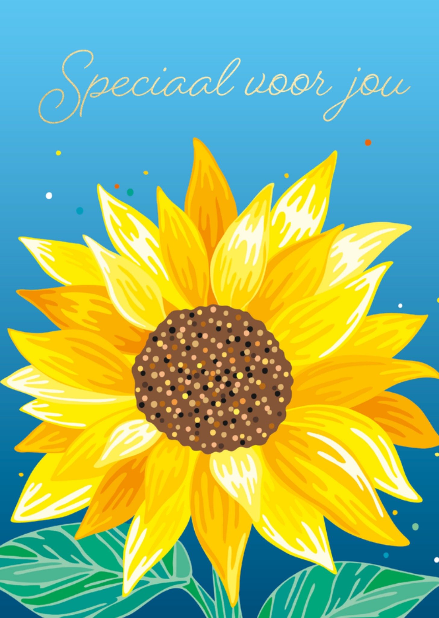 Denken aan kaart zonnebloem Kaart TMS