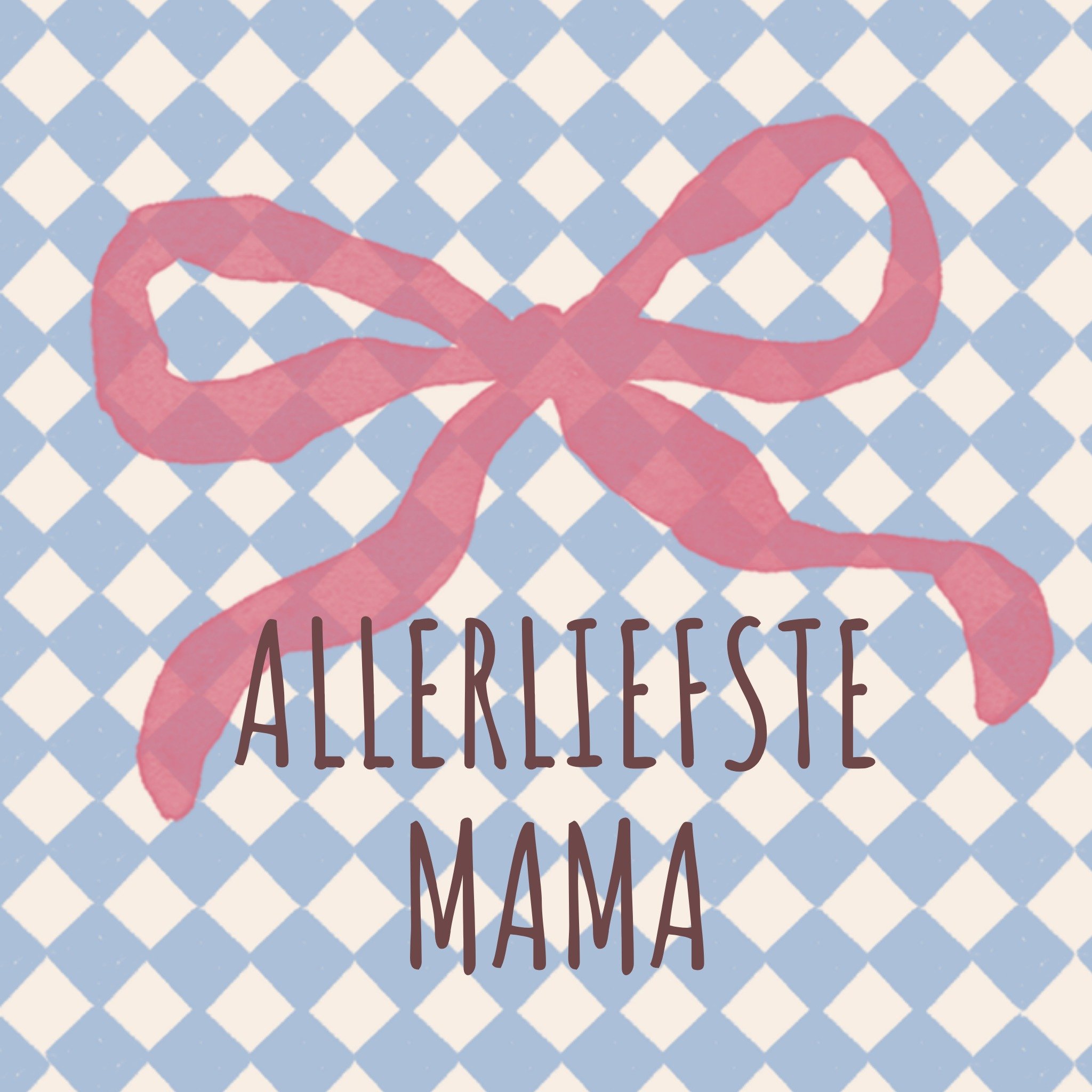 Moederdagkaart Illustratie Met Strik En Tekst Allerliefste Mama Greetz