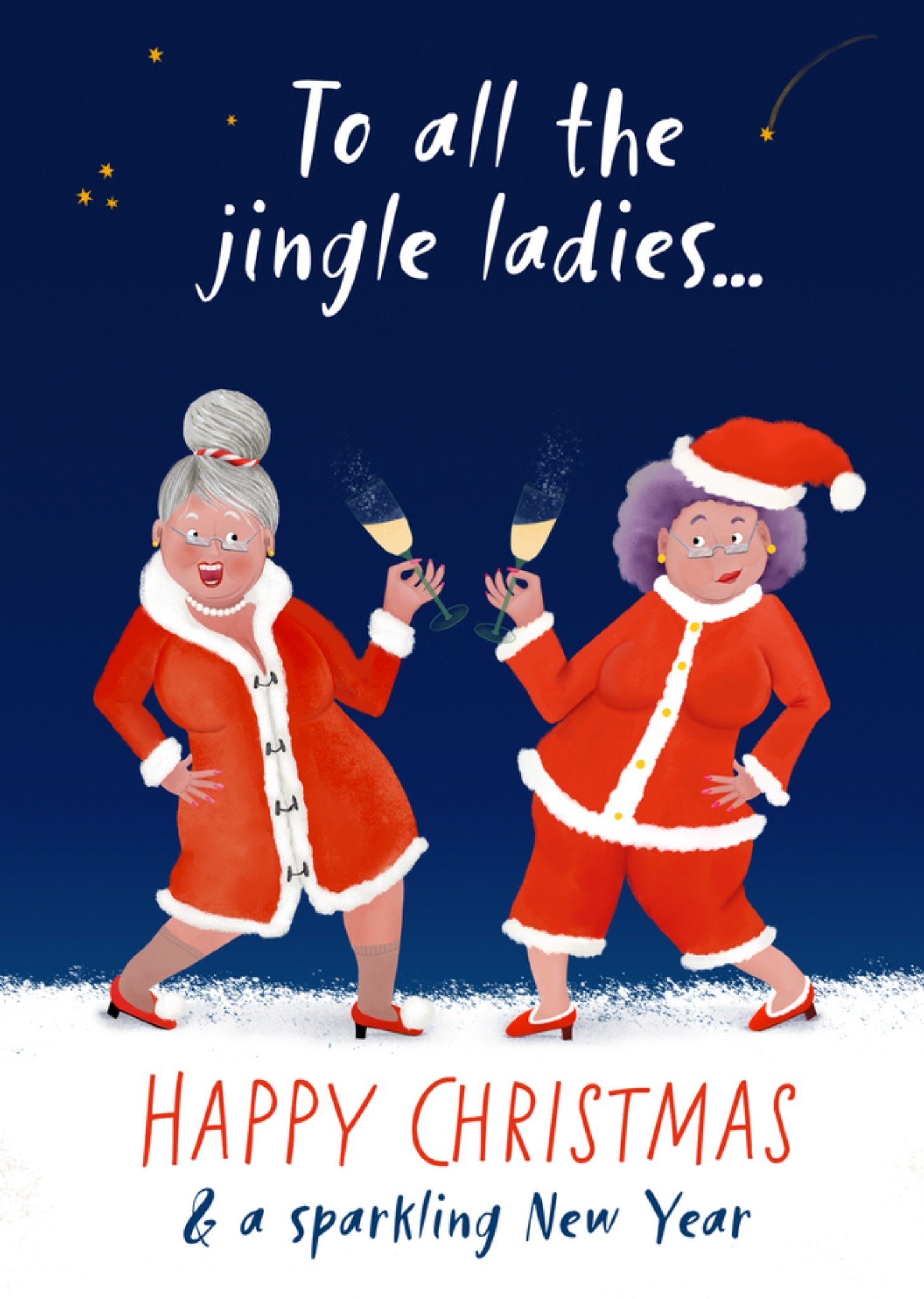 Fishuals Patricia Hooning Kerstkaart To all the jingle ladies Standard Card