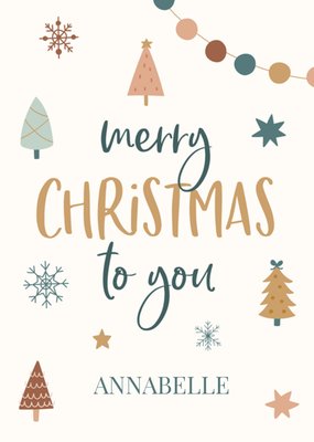 Papercute | Kerstkaart | Merry Christmas to you | Aanpasbare naam