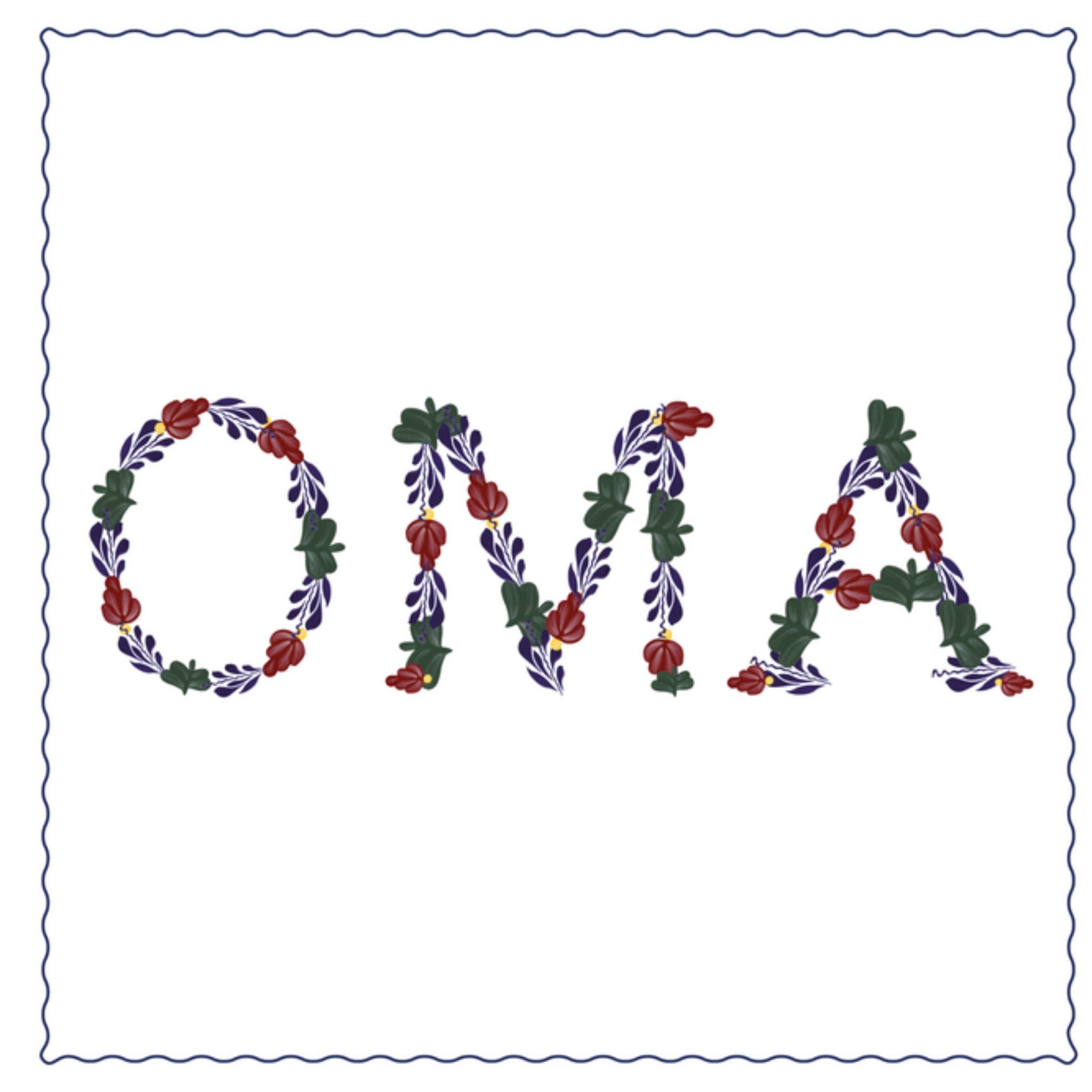 Moederdagkaart Oma Vierkante Kaart Boerenbont