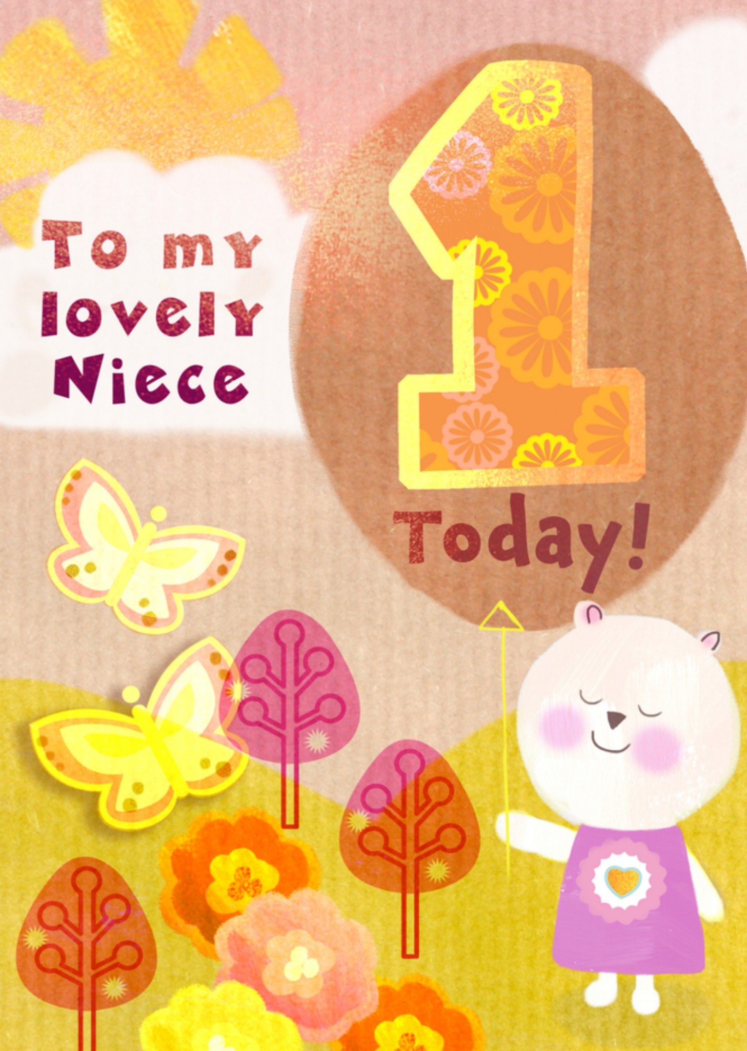 Verjaardagskaart To my lovely niece Kaart Greetz