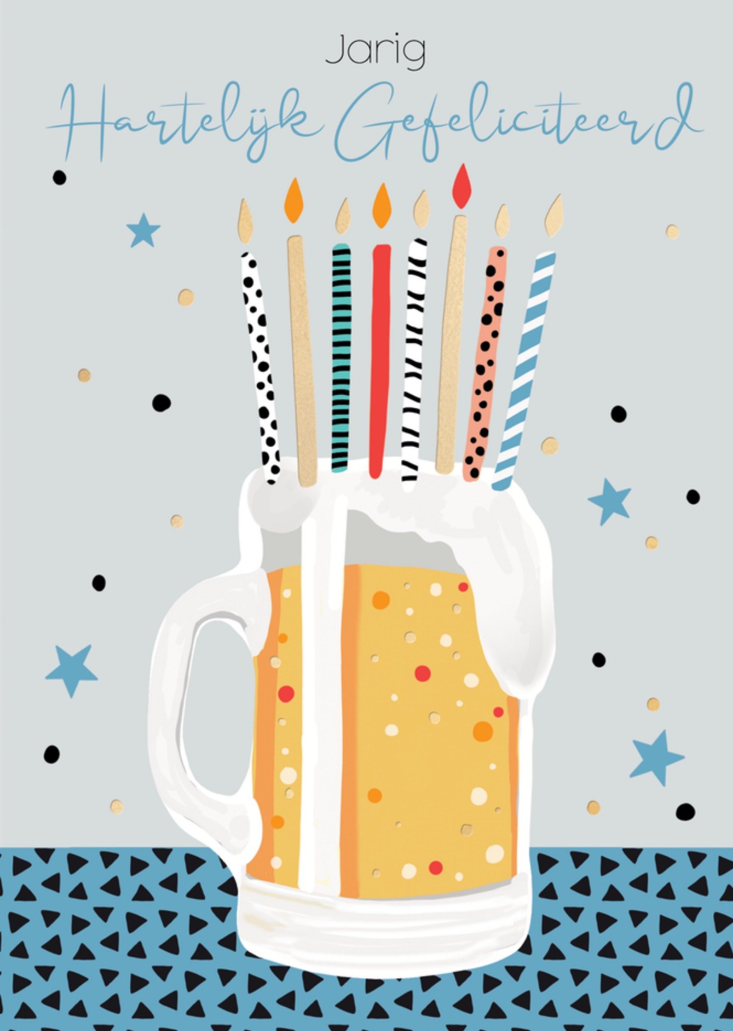 Verjaardagskaart Jarig Hartelijk Gefeliciteerd Kaart TMS