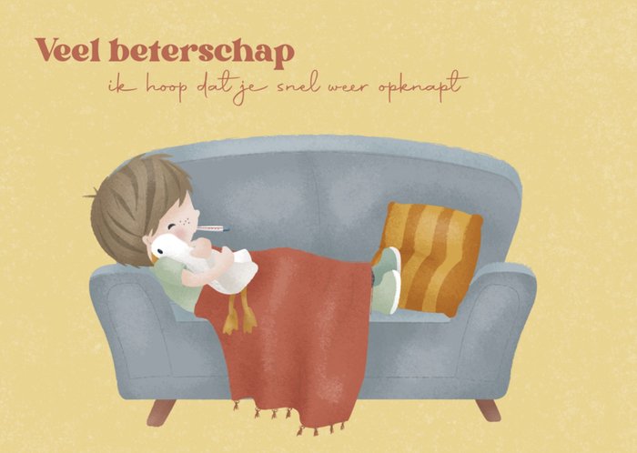 Little Dutch | Beterschapskaart | Knuffel