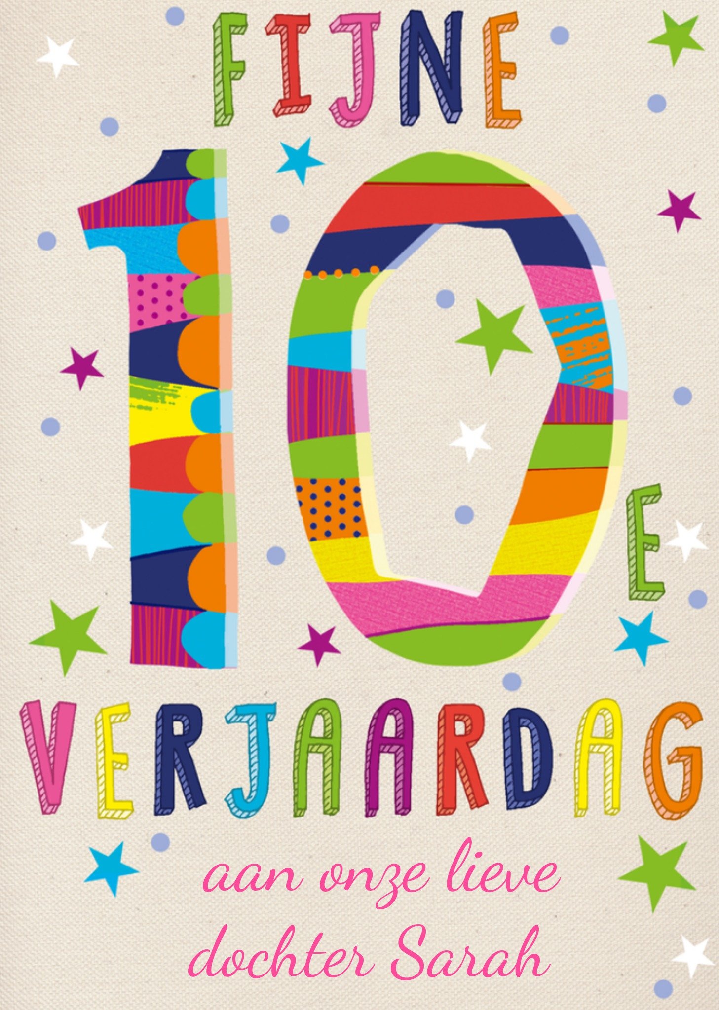 Verjaardagskaart 10 met naam Kaart Paperlink