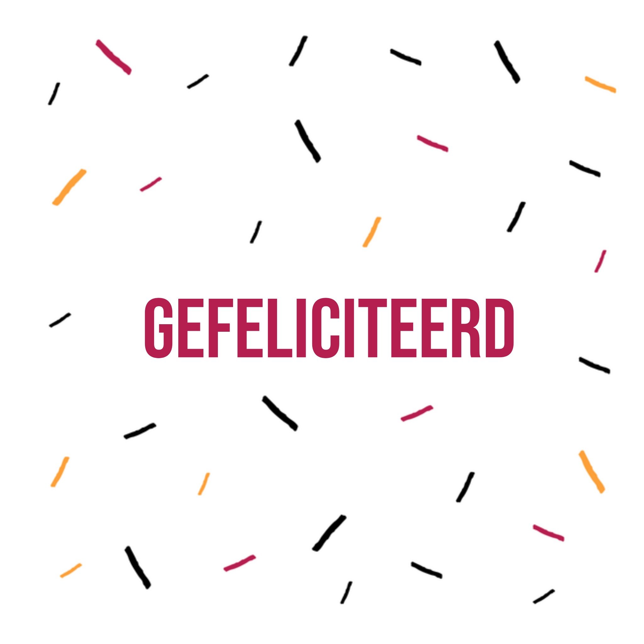 Greetz Felicitatiekaart minimalistisch Vierkant