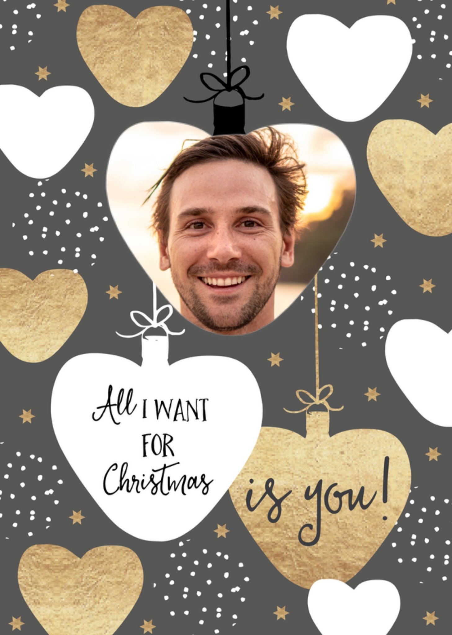 Kerstkaart Hartjes Met foto Tsjip