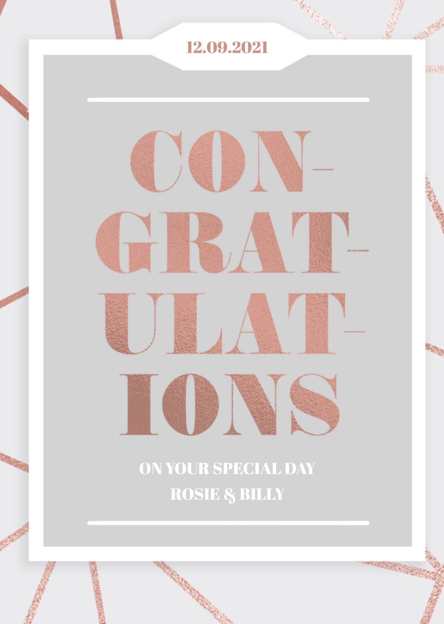 Huwelijkskaart met naam en datum Kaart Greetz