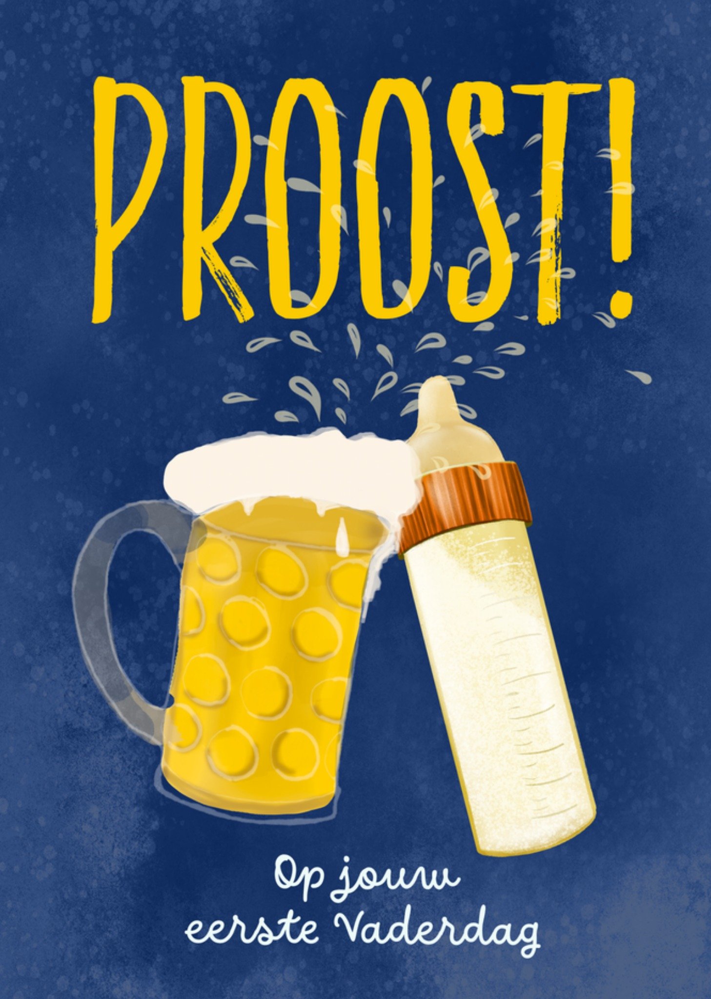 Vaderdagkaart Proost! Op jouw eerste Vaderdag Kaart Fishuals