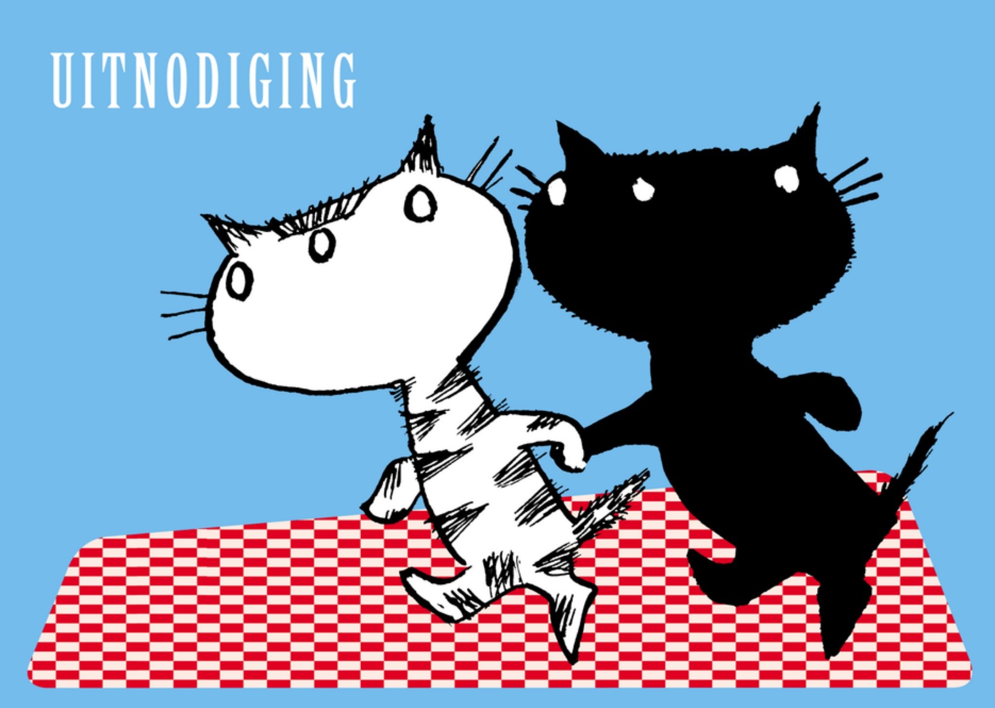 Pim Pom uitnodiging Kaart Fiep Westendorp