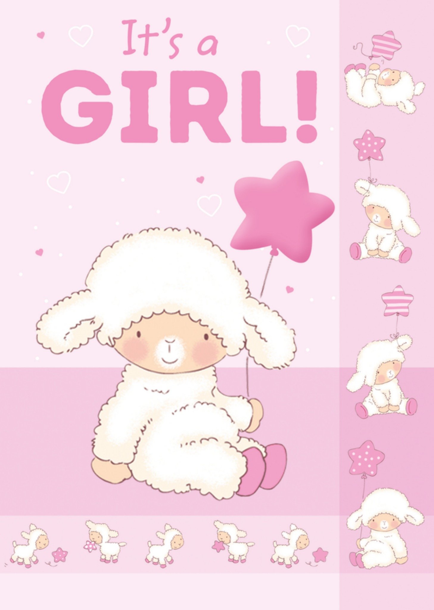 Geboortekaart Meisje Lammetje Kaart TMS