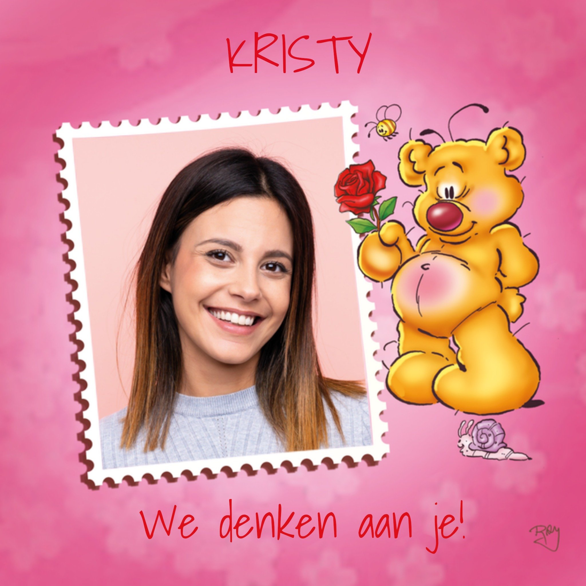 Denken aan kaart fotokaart Vierkante Kaart Doodles