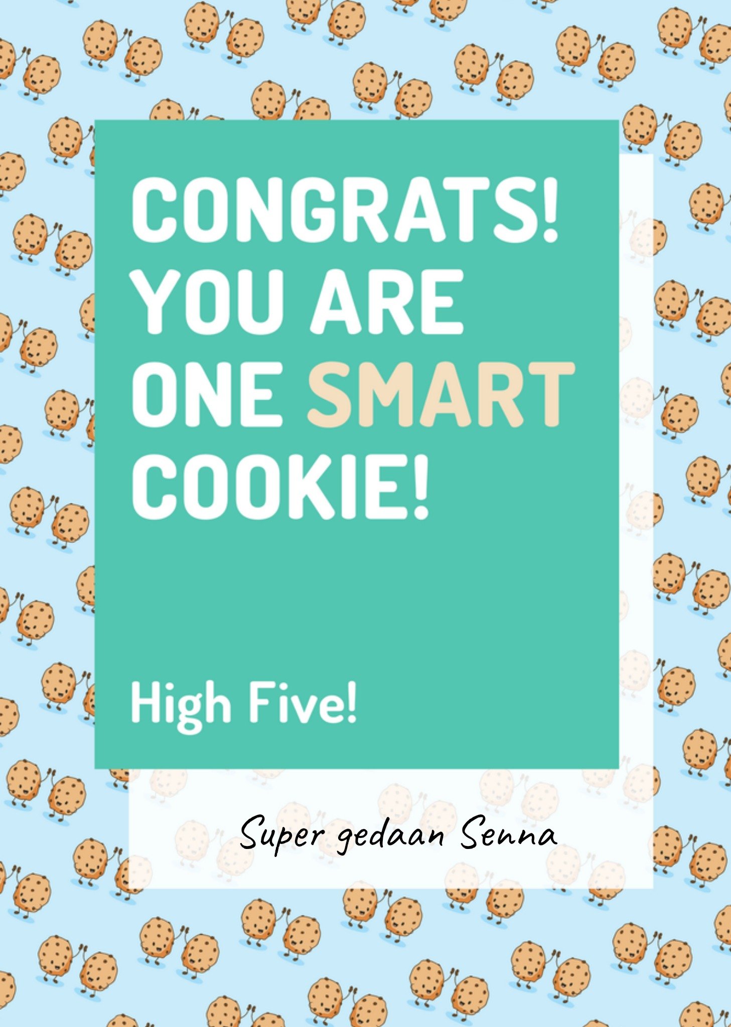 Geslaagd kaart Smart cookie! Kaart Love Repeat