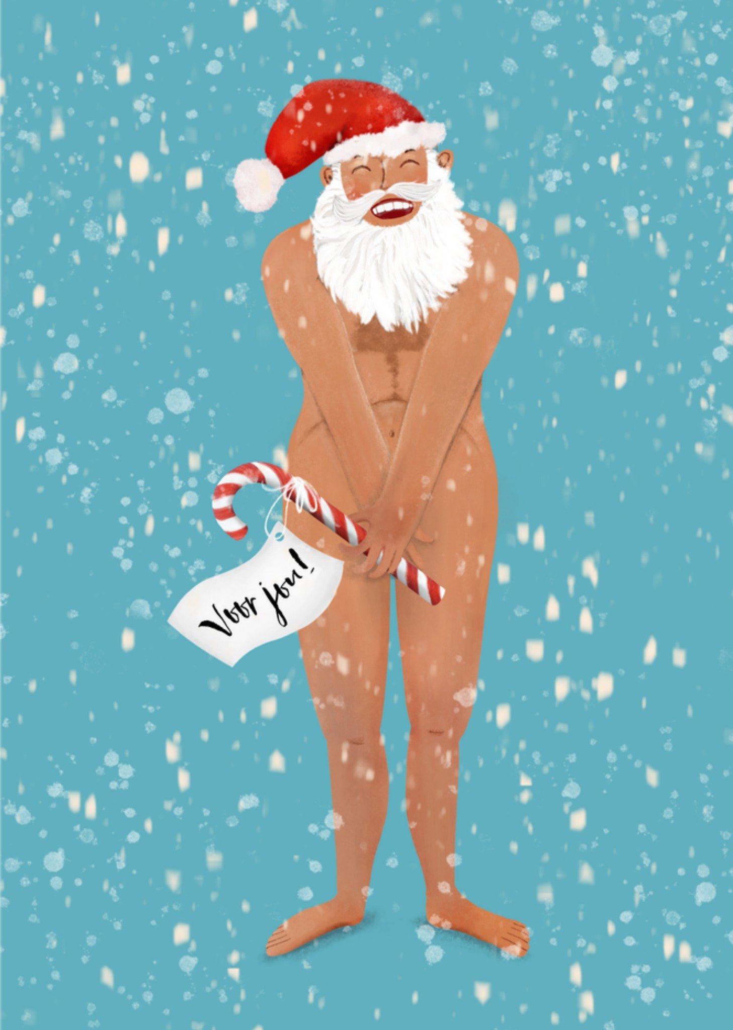 Kerstkaart kerstman Greetz