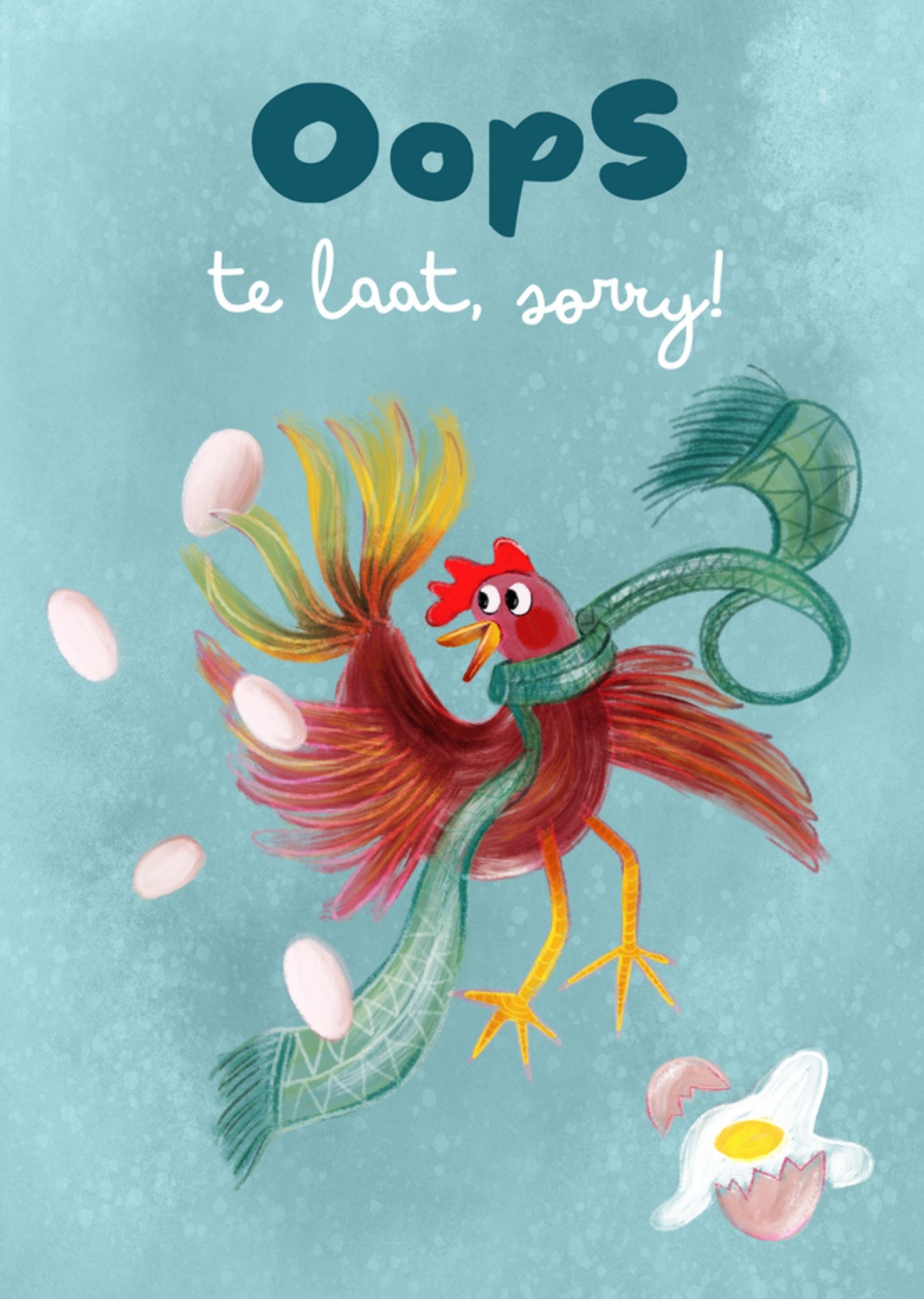 Verjaardag te laat Oops te laat sorry Kaart Fishuals