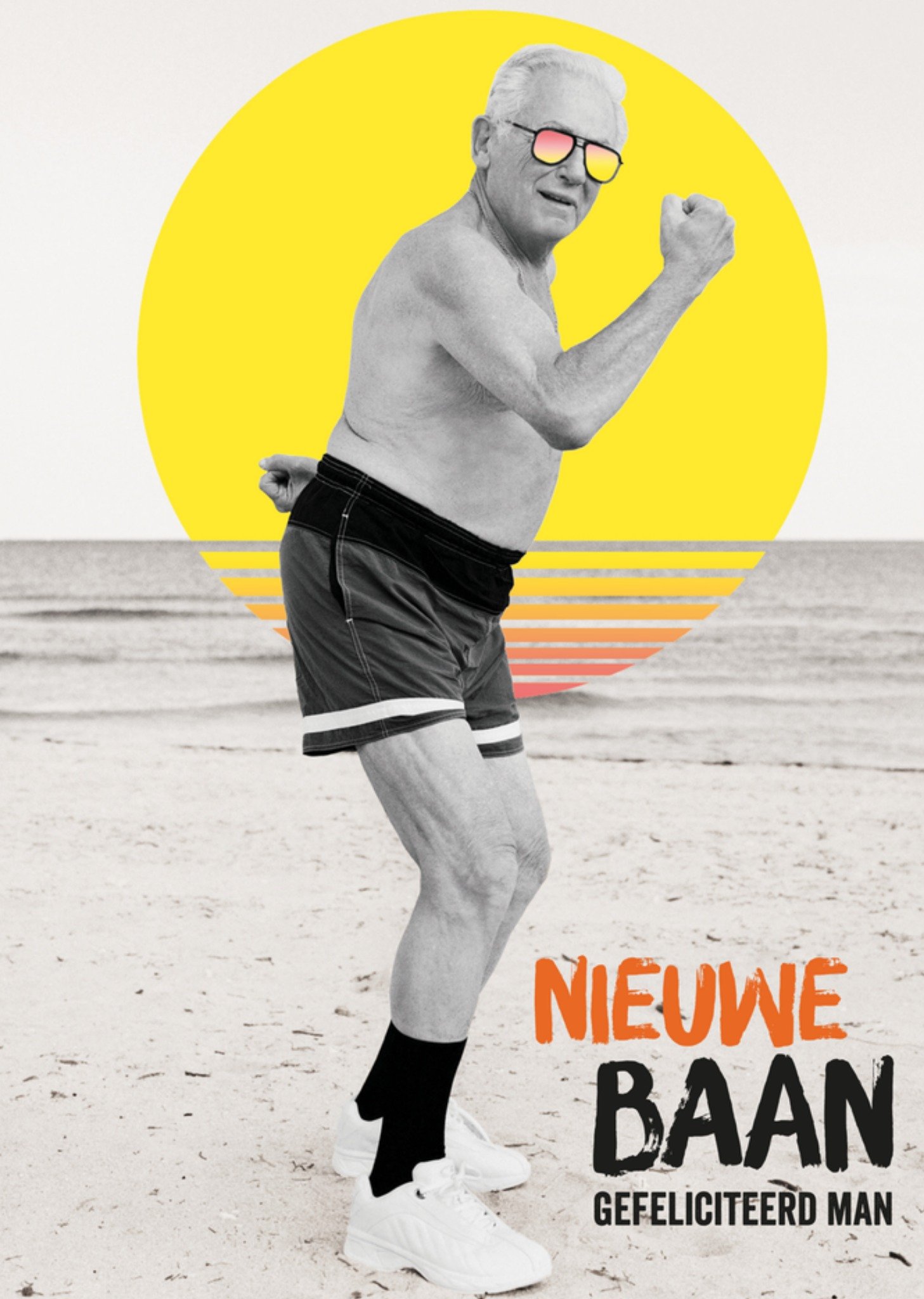 Nieuwe baan grappig man Kaart TMS