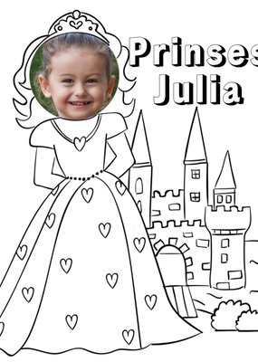 Greetz | Kleurplaatkaart | Prinses | Foto | Naam