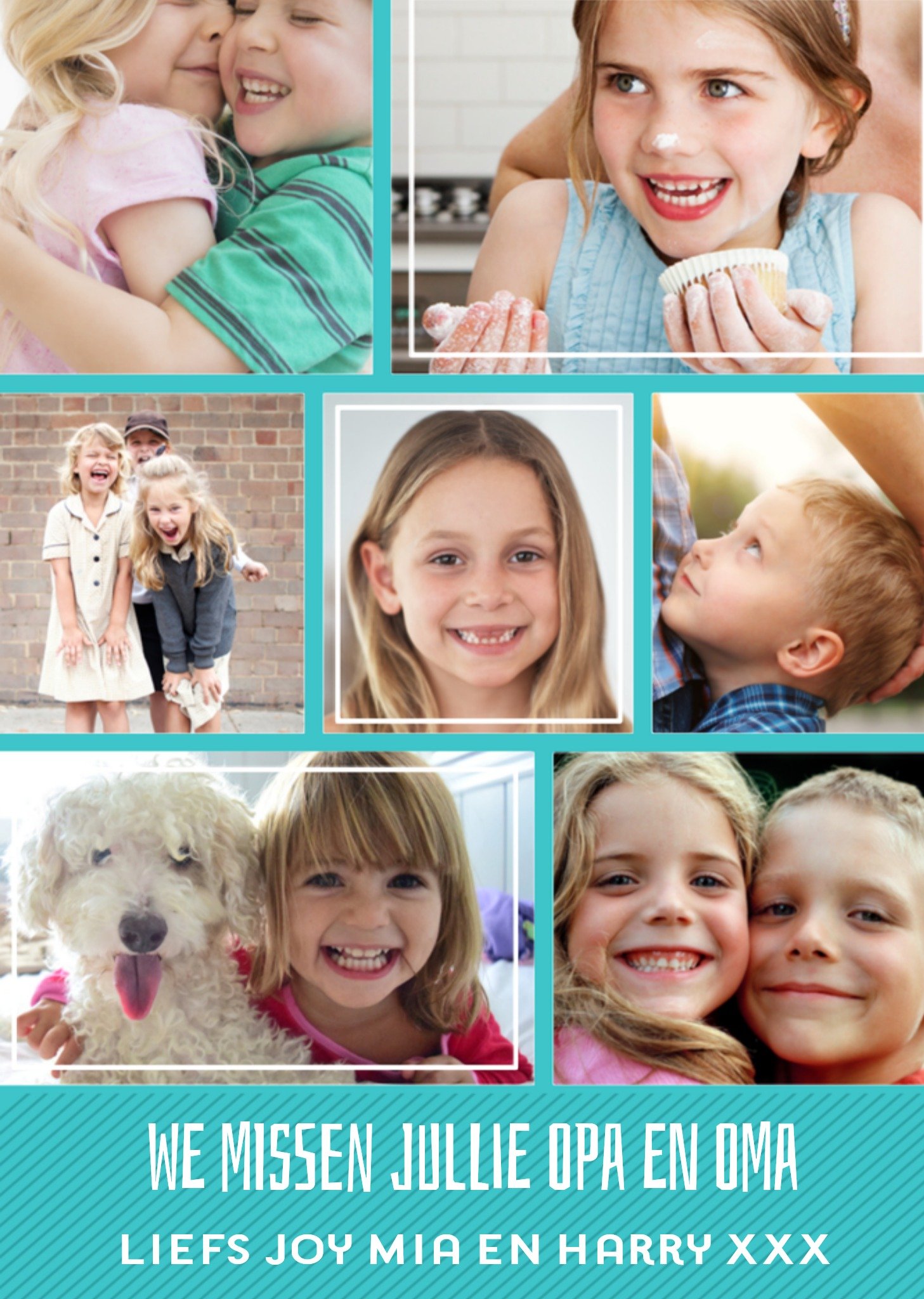 Denken aan Opa en oma Foto Kaart Greetz