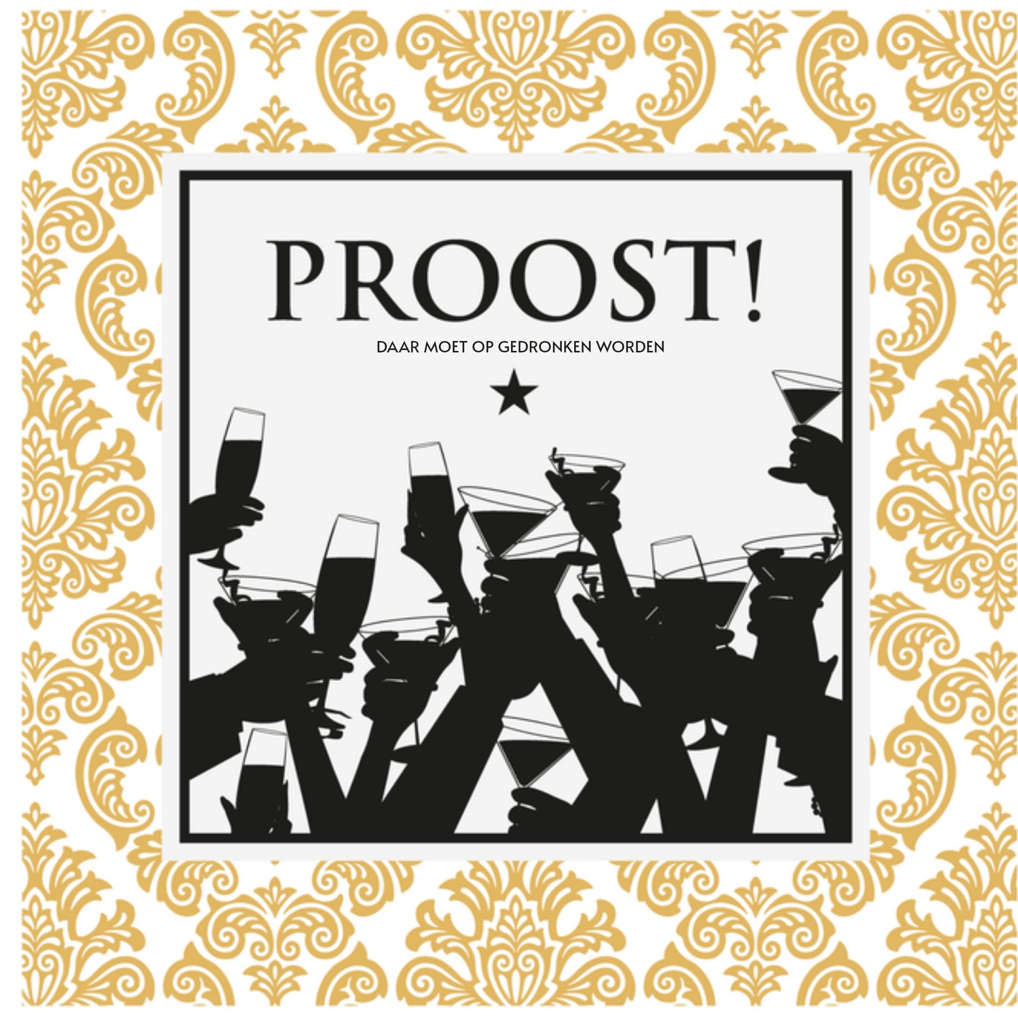 Verjaardag Proost Zakelijk Vierkante Kaart Paperclip