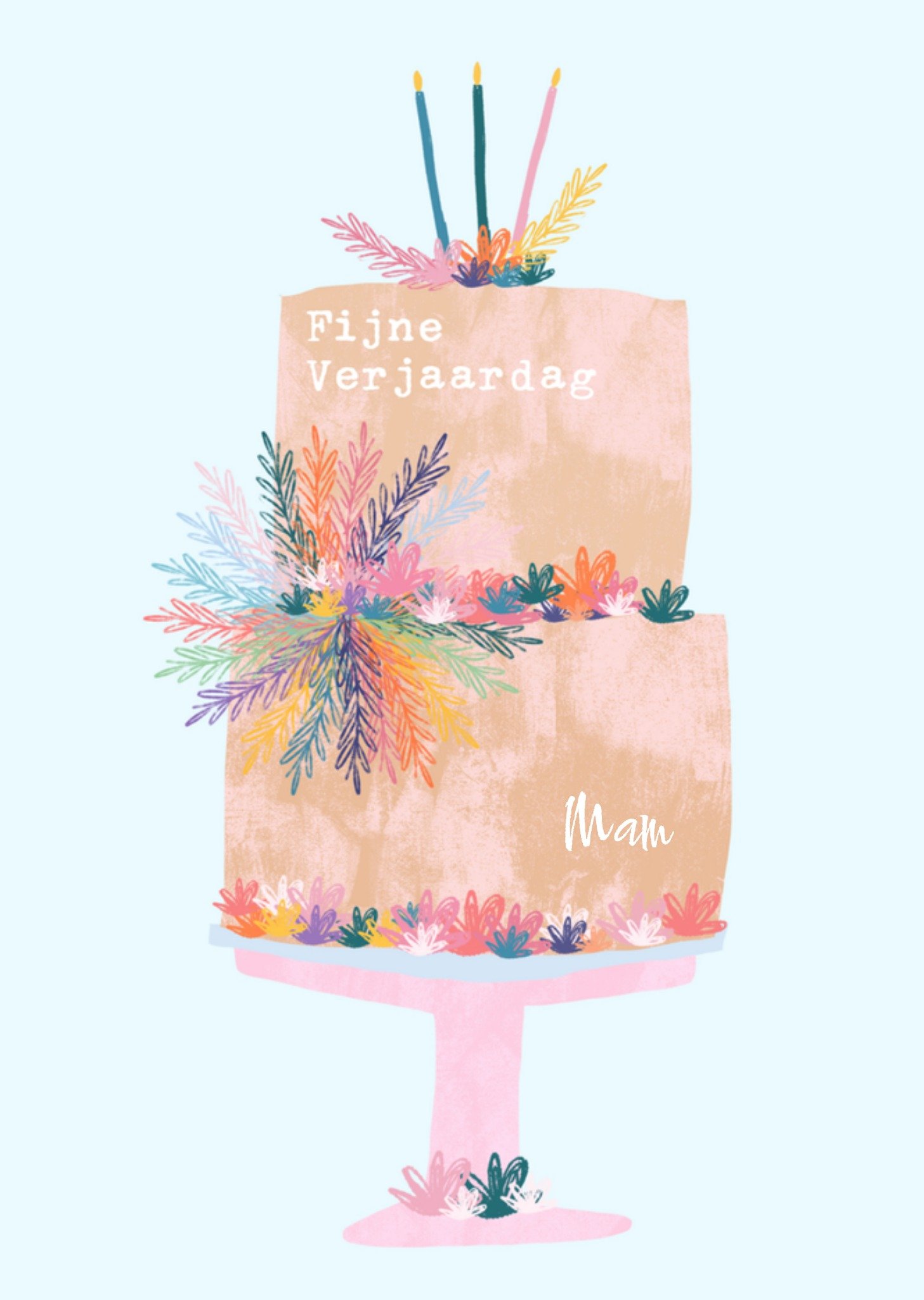 Verjaardagskaart verjaardagstaart Greetz