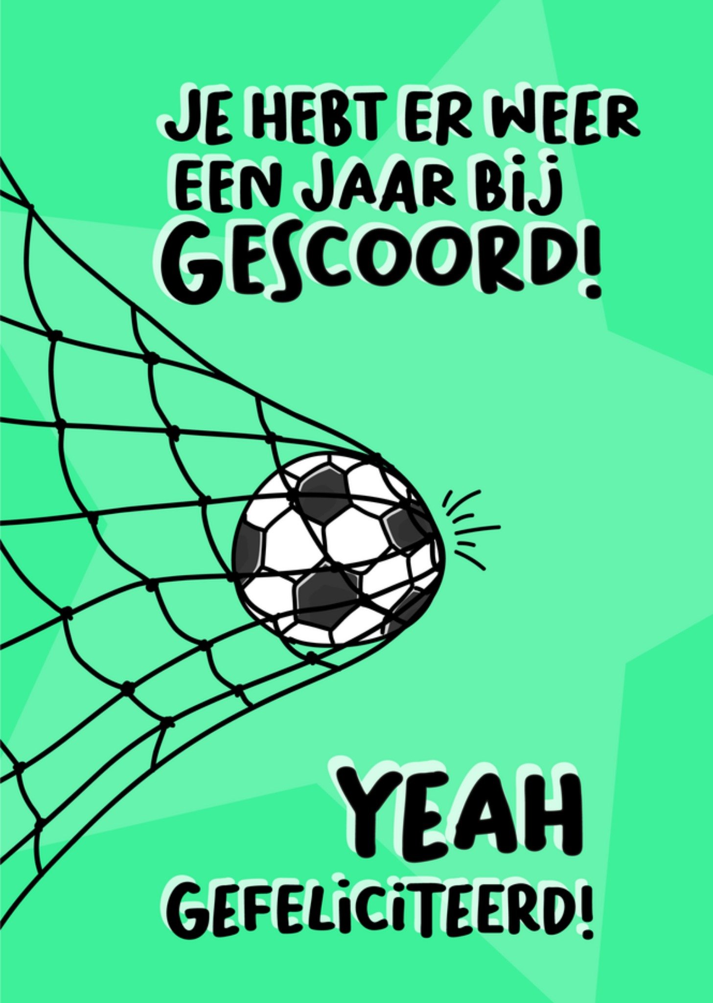 Verjaardagskaart Voetbal Kaart Liefs Jansje