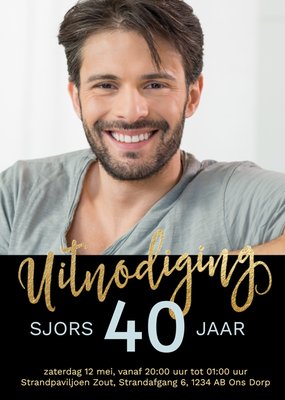Foto Upload Uitnodiging 40e Verjaardag Kaart