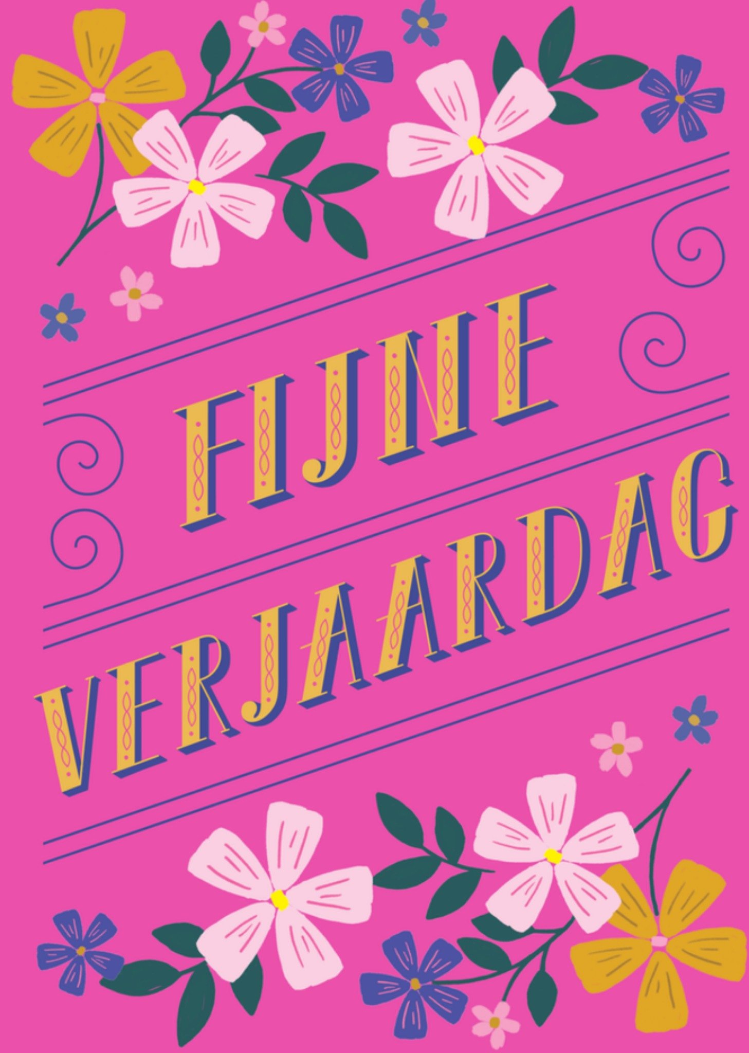 Natalie Alex Verjaardagskaart bloemen kleur Kaart Mifkins