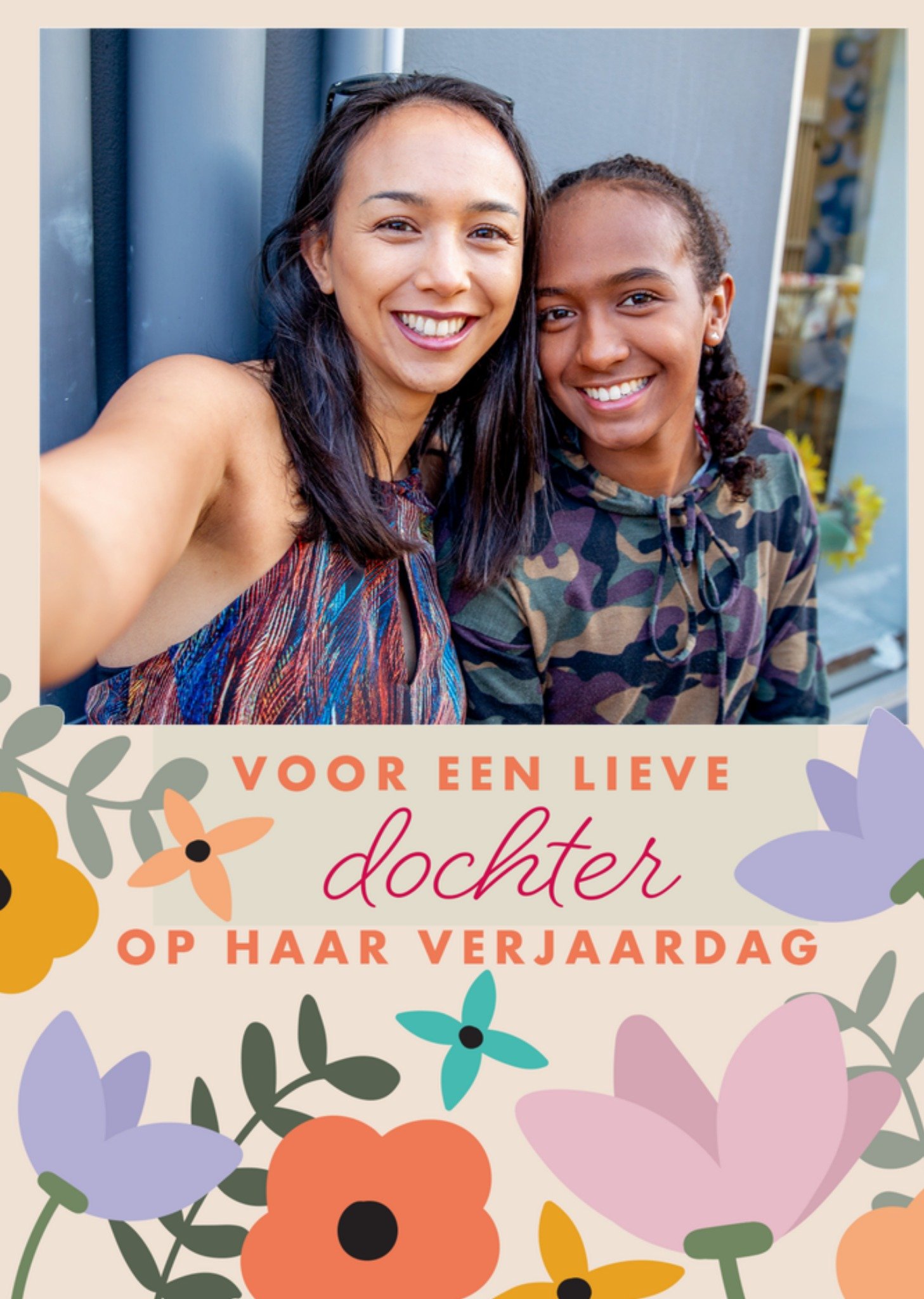 Greetz Verjaardag Bloemen Foto Standard Card