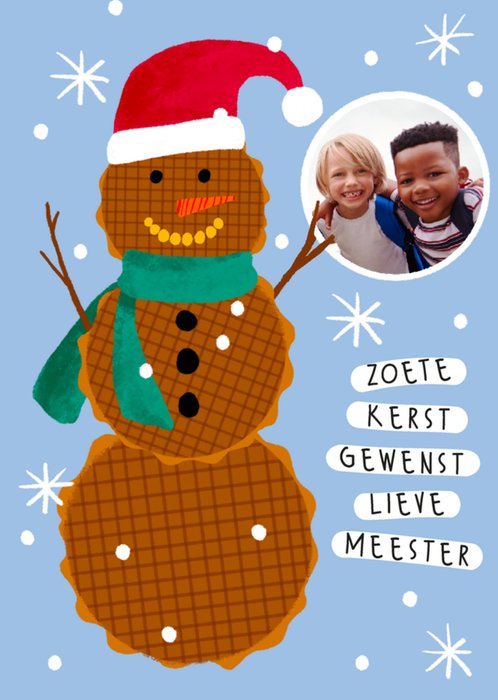 Greetz | Kerstkaart | Stroopwafels | Meester 