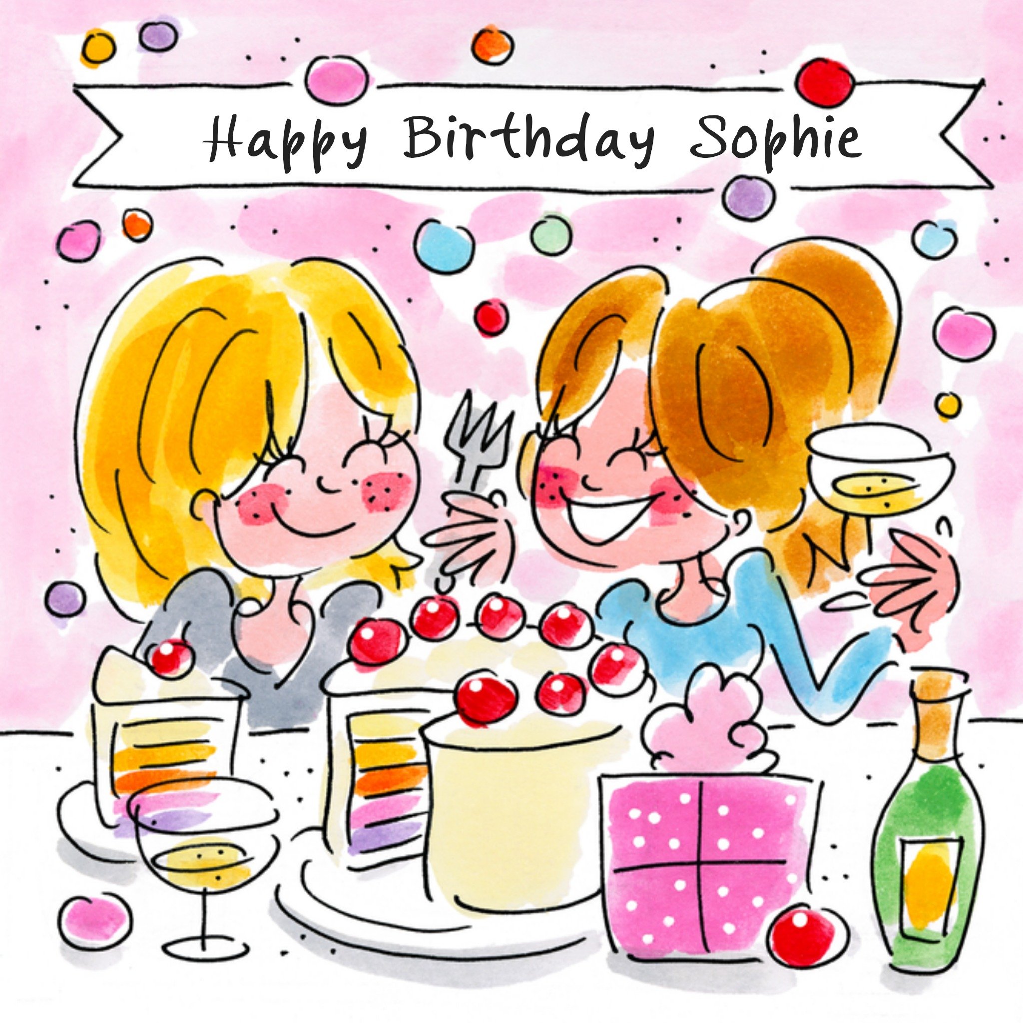 Verjaardagskaart Vriendin Vierkante Kaart Blond Amsterdam