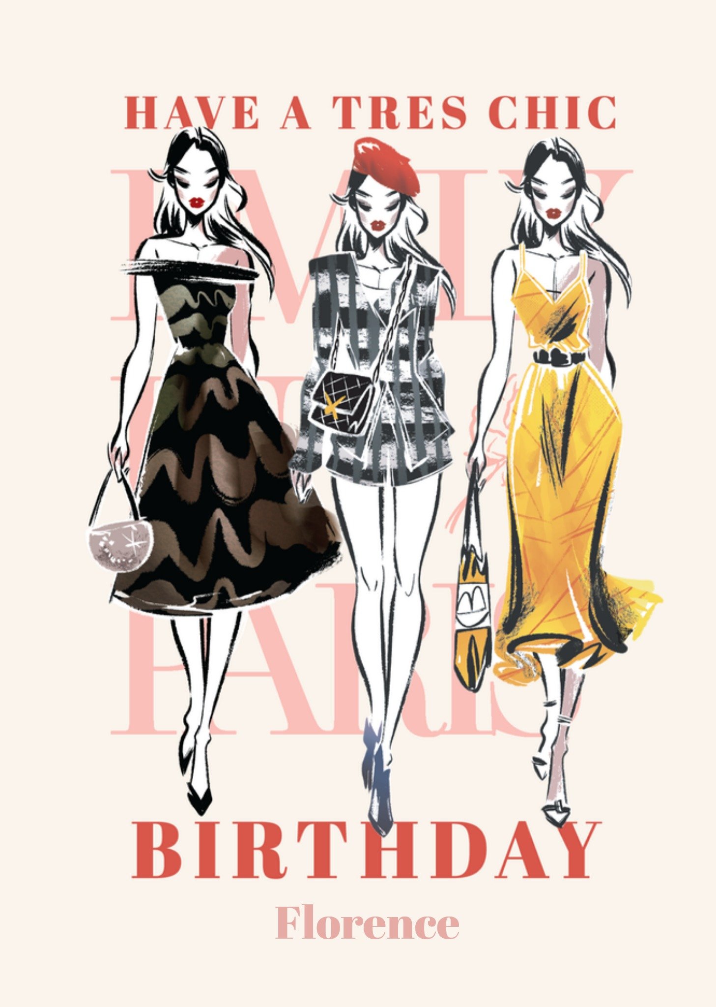Verjaardagskaart Tres chic birthday Kaart Emily in Paris