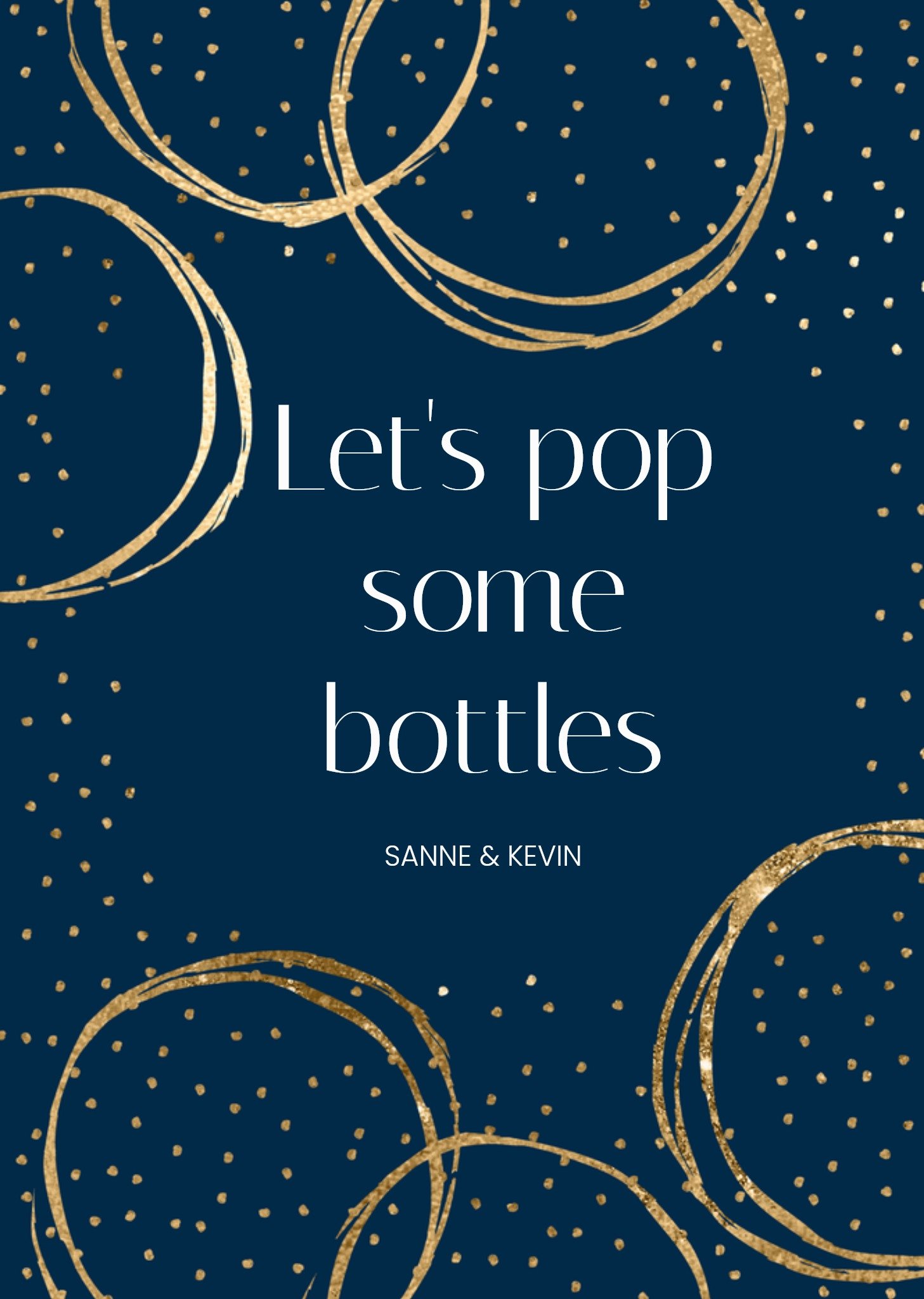 Uitnodiging nieuwjaarsfeest met naam Kaart Greetz