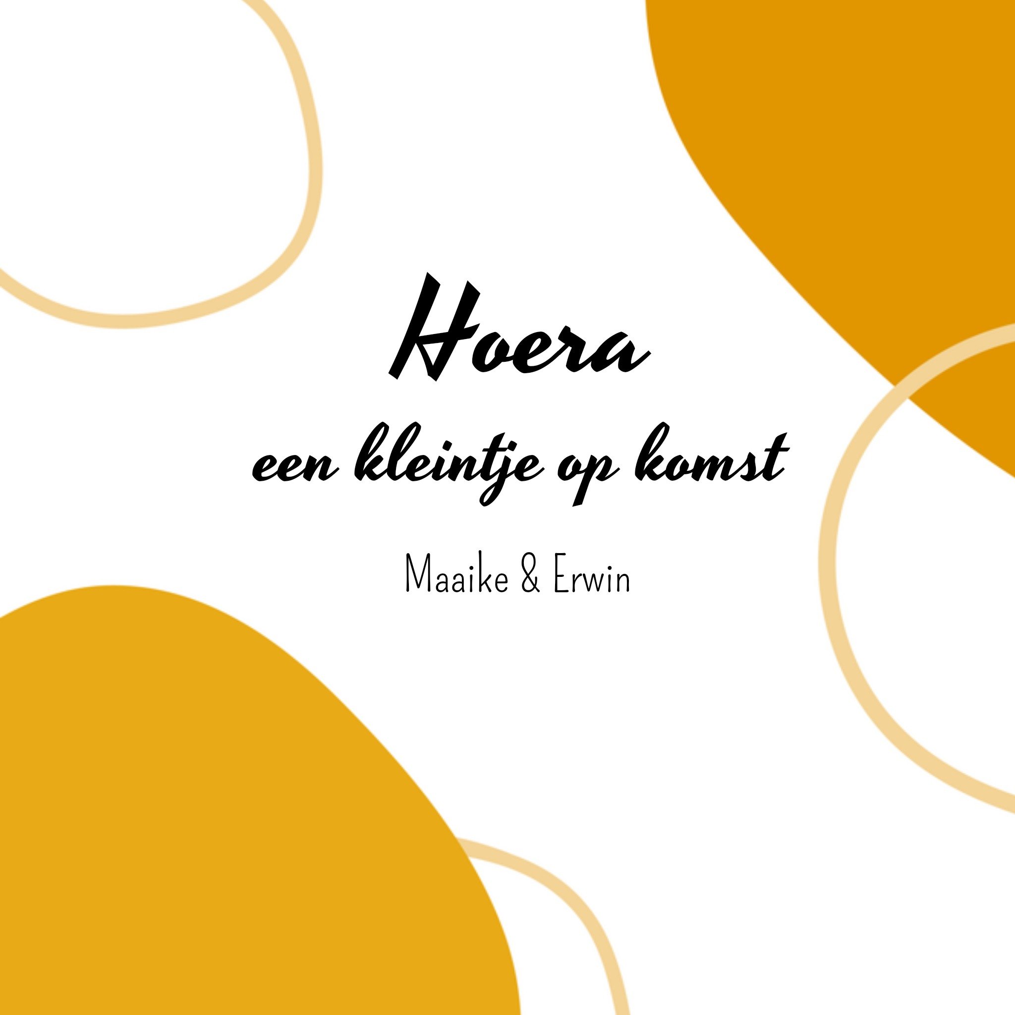 Greetz Zwangerschapskaart met aanpasbare naam Vierkant