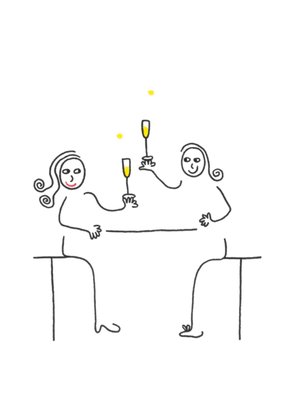 Eva Gans | Vriendschapskaart | Champagne