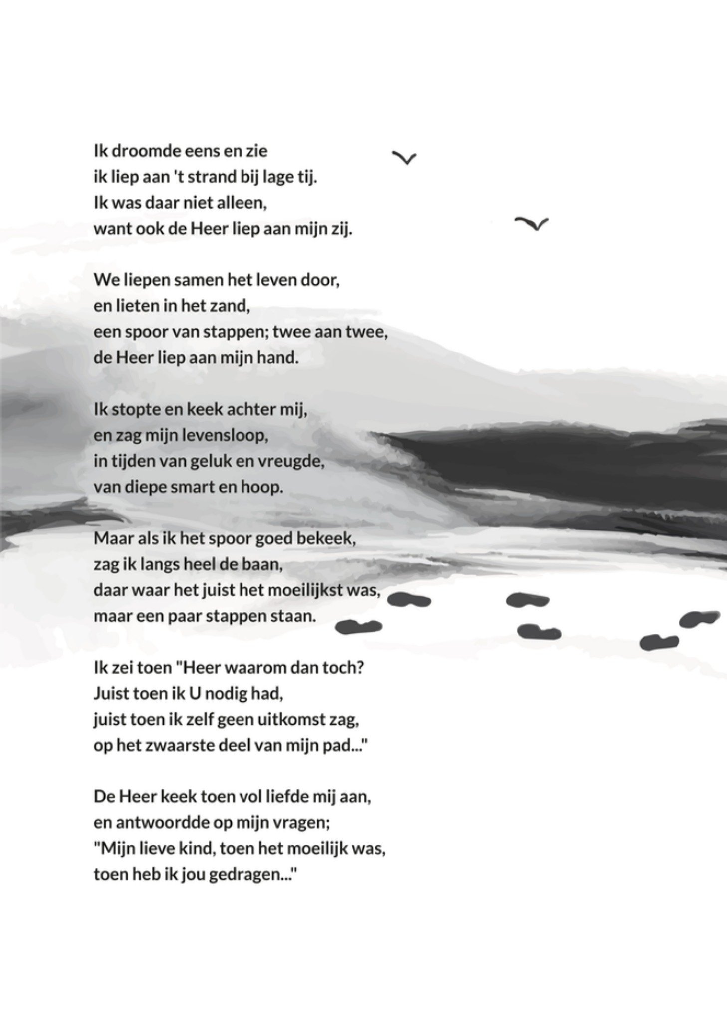 Condoleancekaart Poem Kaart Dagelijksebroodkruimels