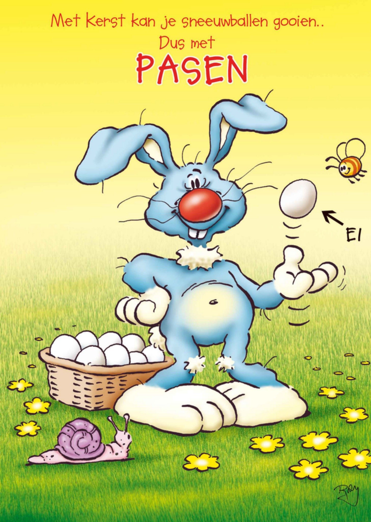 Paaskaart illustratie Kaart Doodles