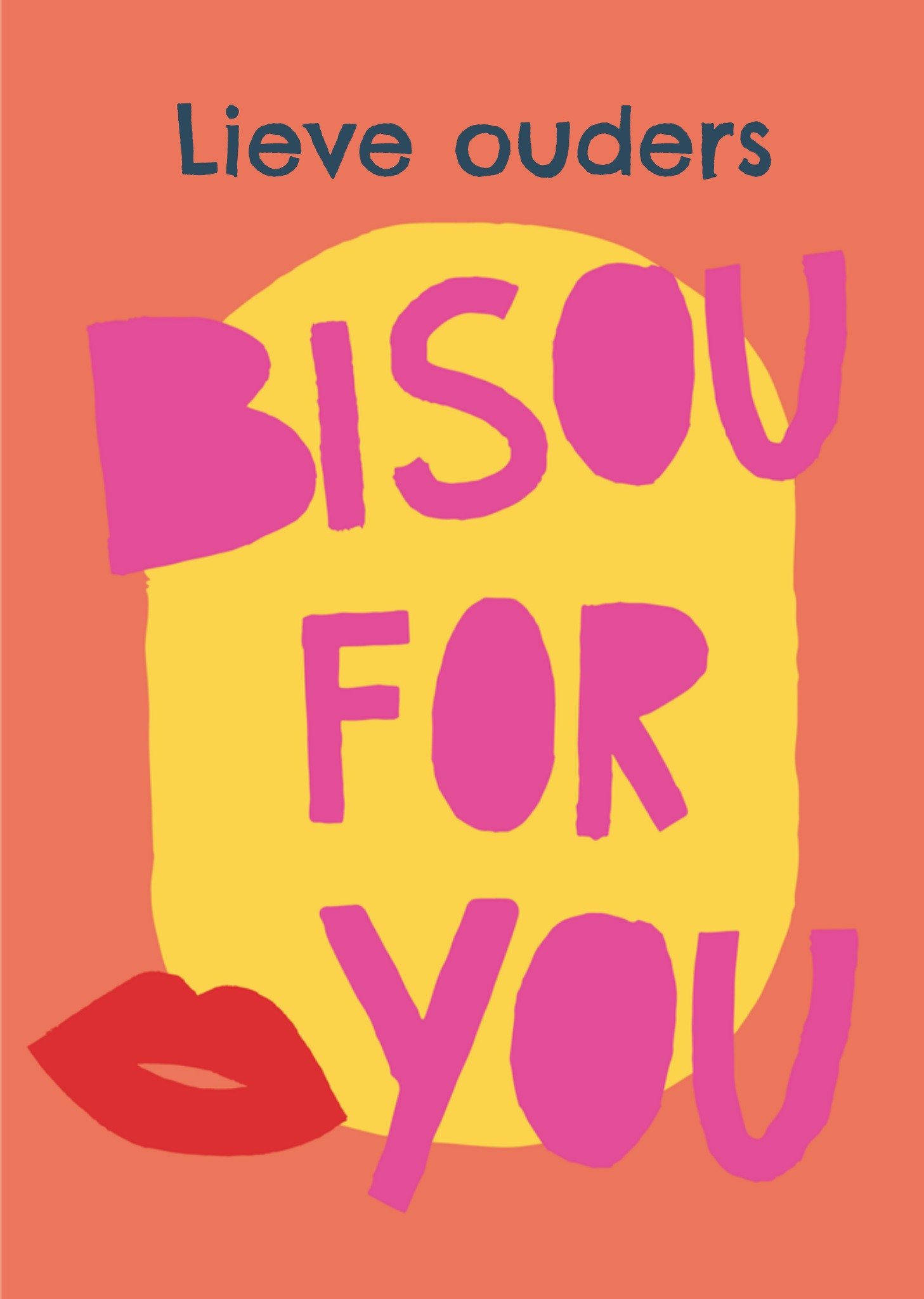 Greetz Valentijnskaart Bisou for you Ouders Standard Card