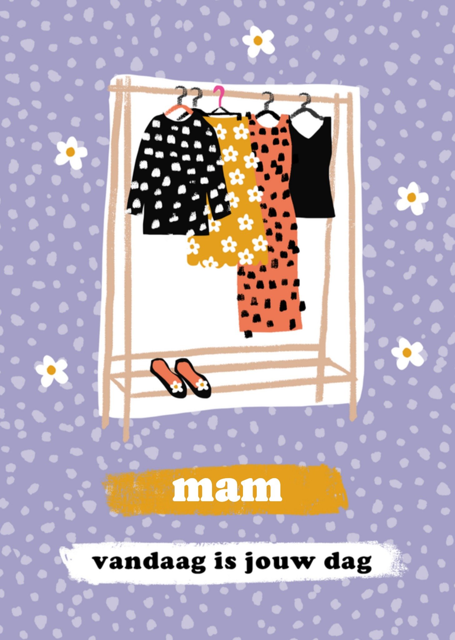 Greetz Verjaardag Paars Moeder Standard Card