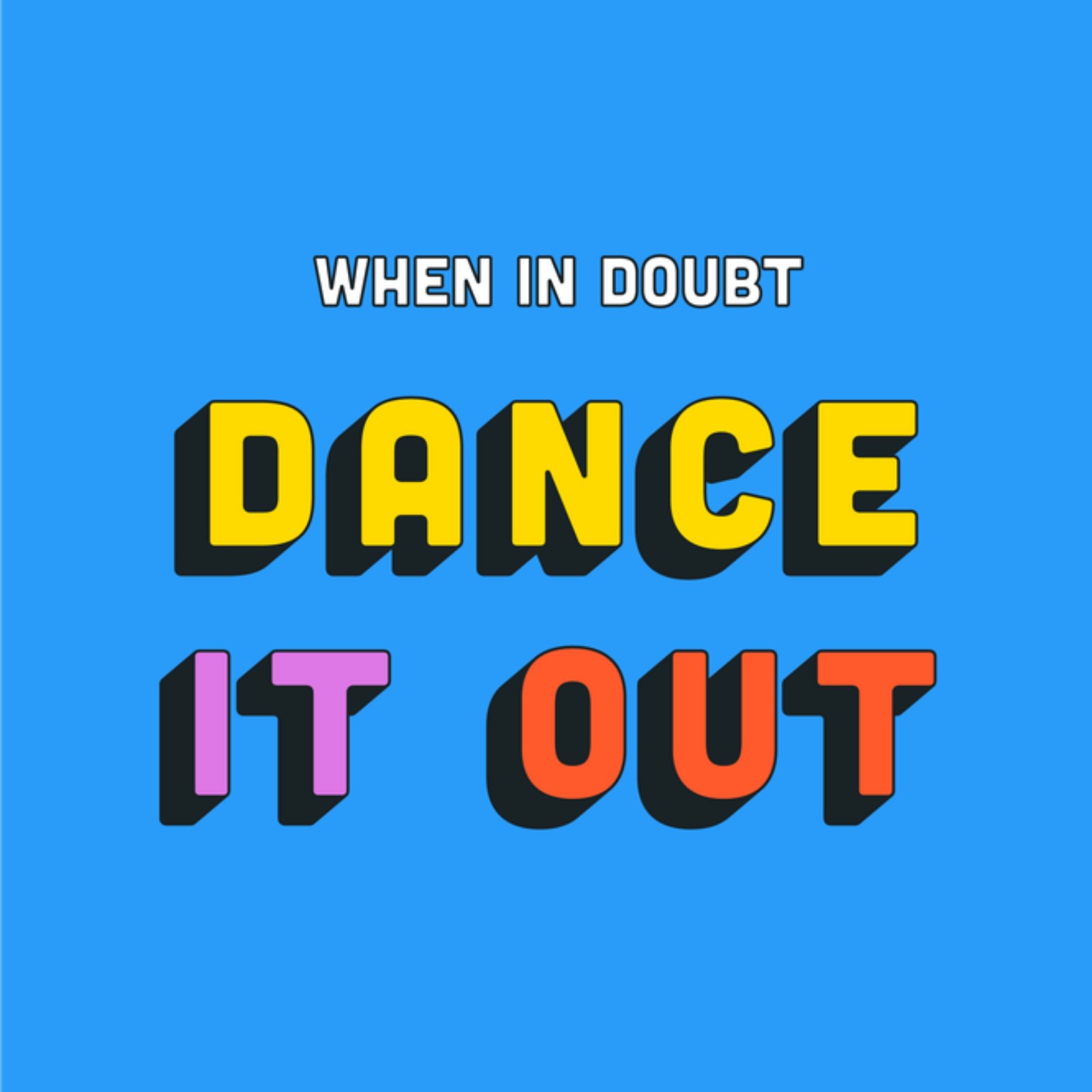 Greetz Denken aan kaart dance it out Vierkant