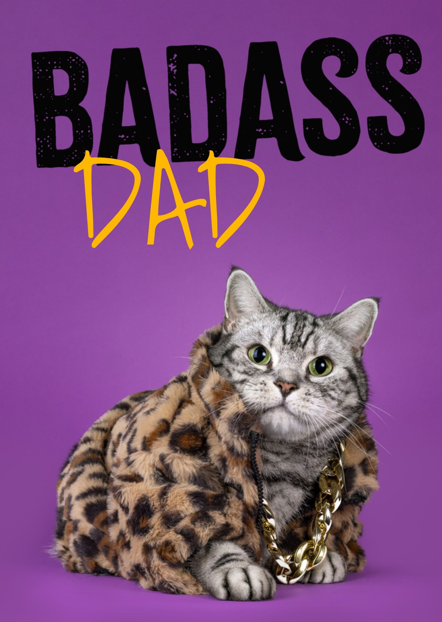 Vaderdagkaart Badass dad Kaart Catchy Images