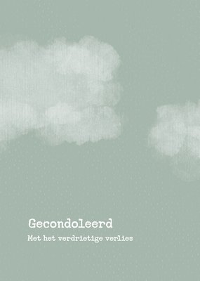 Geïllustreerde Wolken En Regen Condoleance Kaart